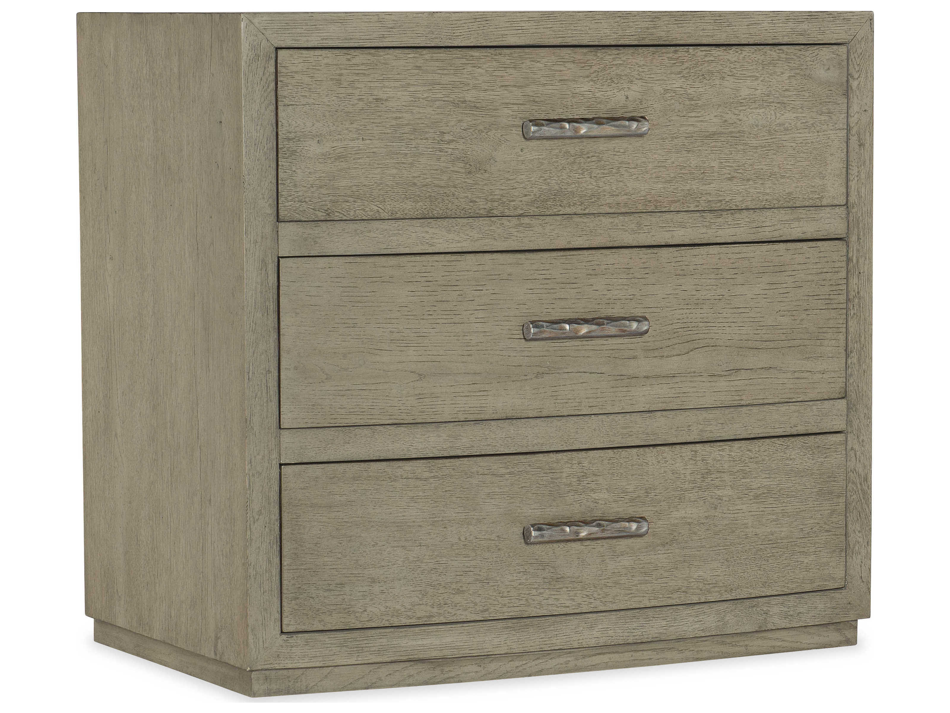 Hooker Furniture Linville Falls Ashford 3-Drawers Gray Oak Wood Nightstand