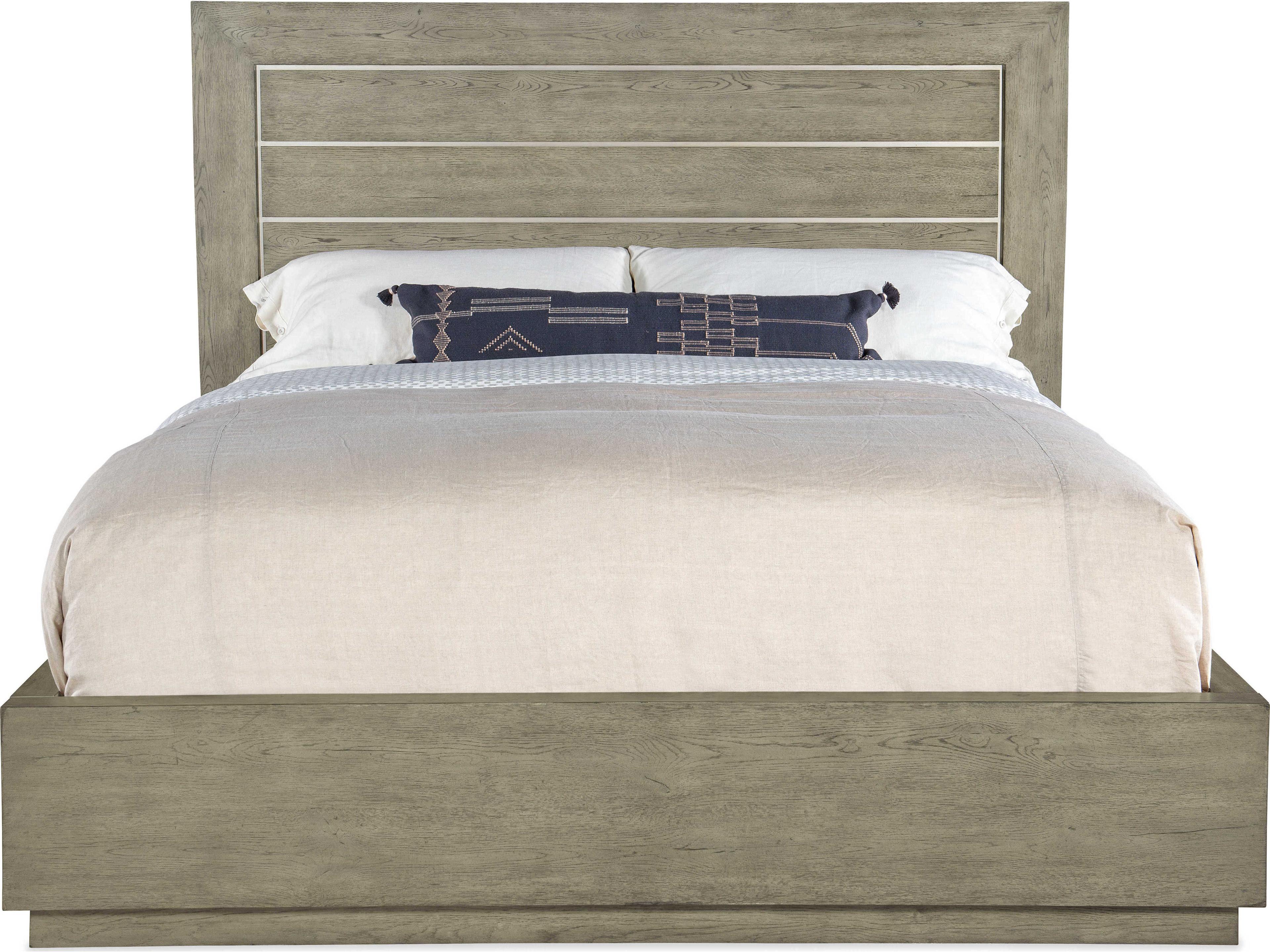 Hooker Furniture Linville Falls Mill Ridge Wood Gray Oak California King Panel Bed