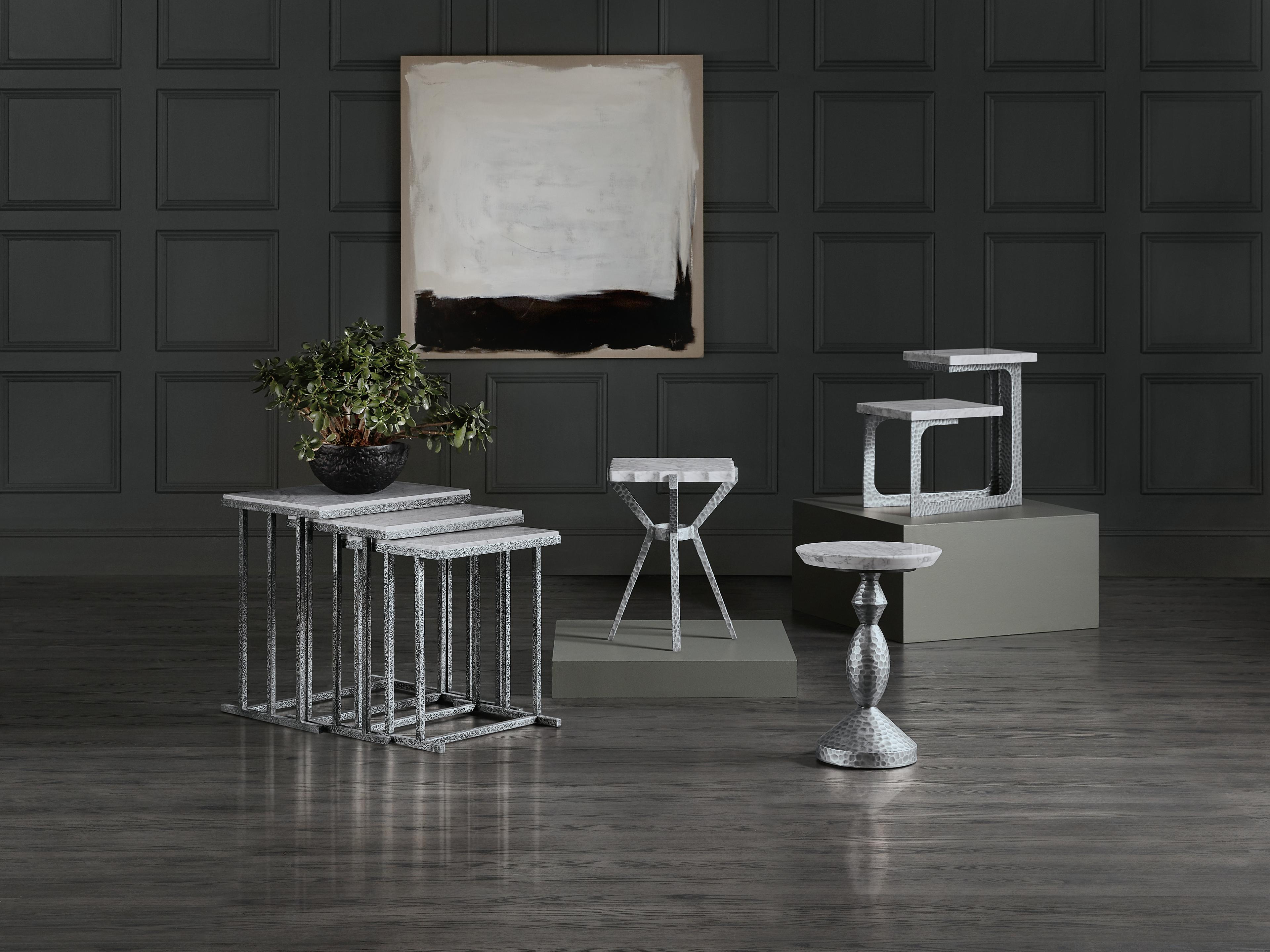 Hooker Furniture Melange Rectangular Stone Gray End Table