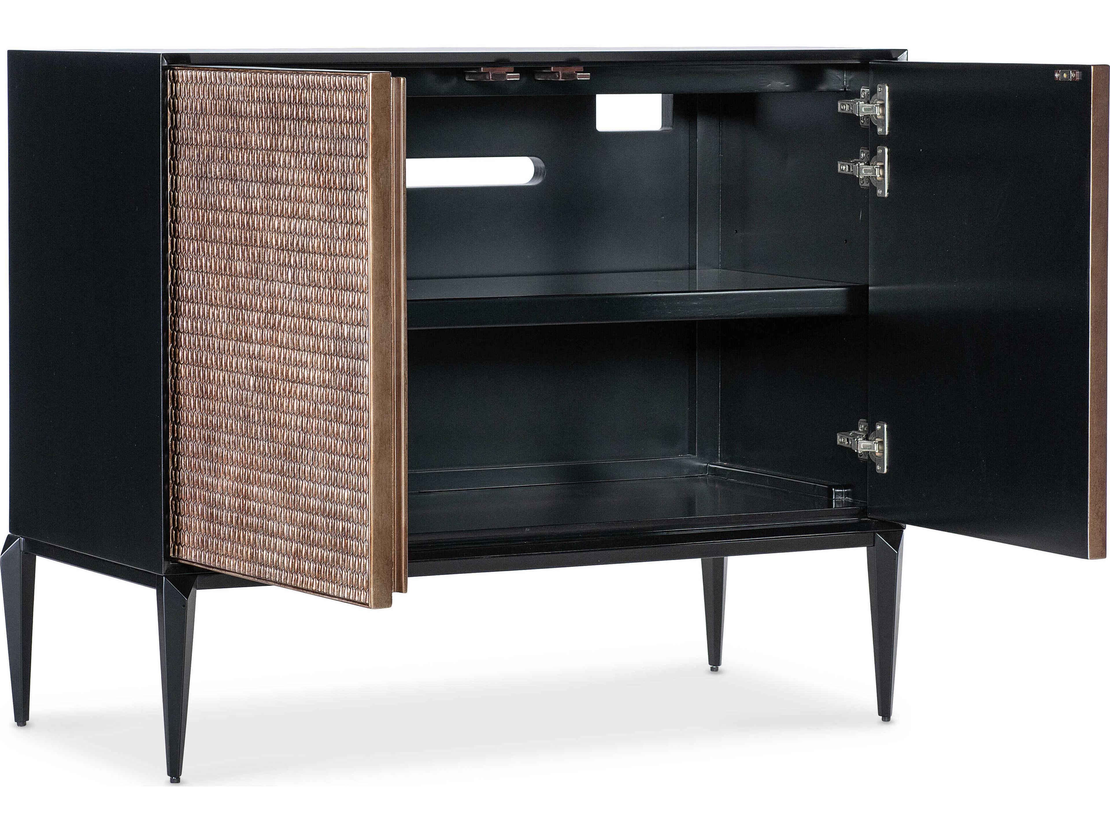 Hooker Furniture Melange Black Maple Wood Accent Chest