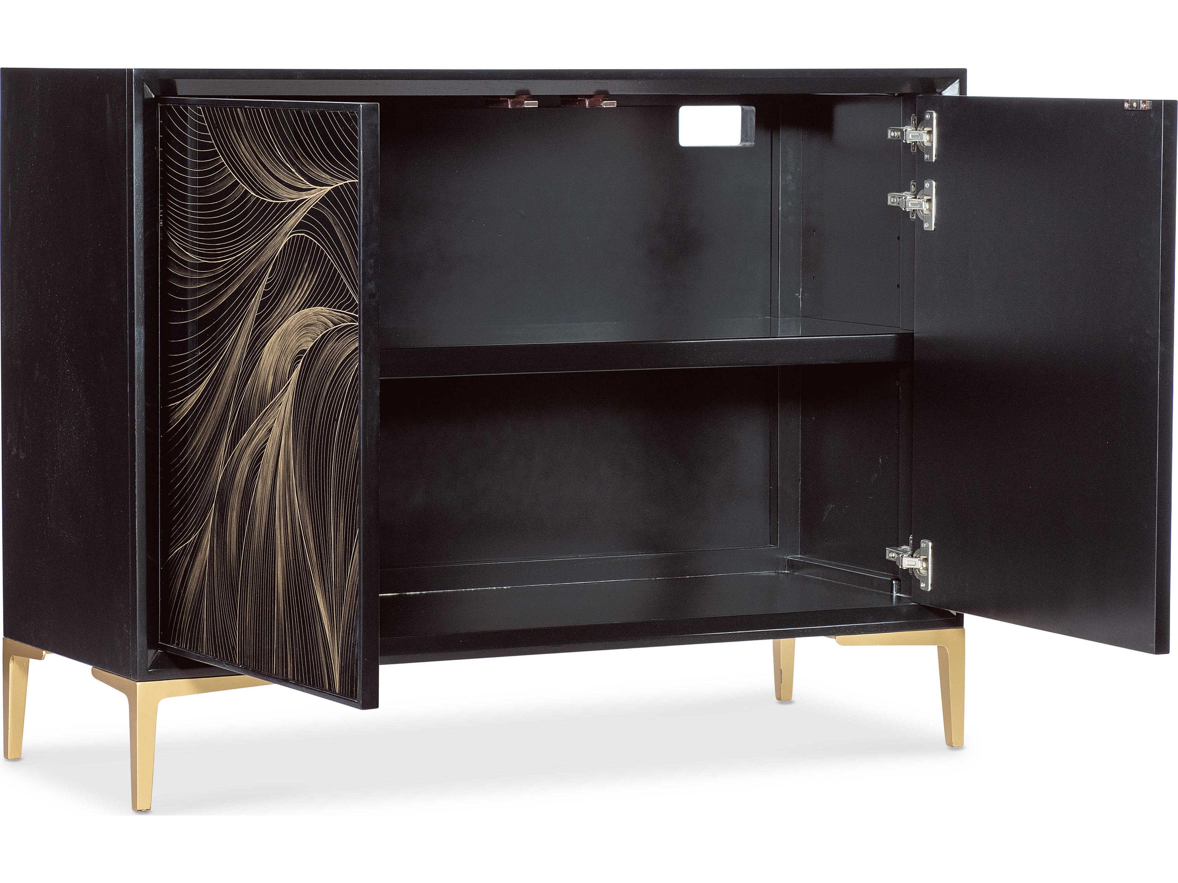 Hooker Furniture Melange Black Maple Wood Accent Chest