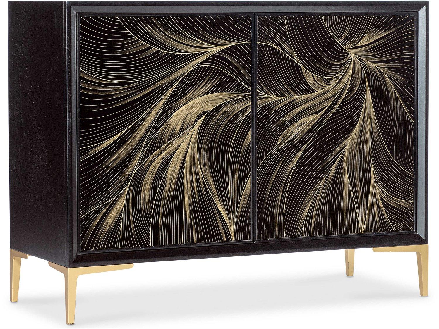 Hooker Furniture Melange Black Maple Wood Accent Chest