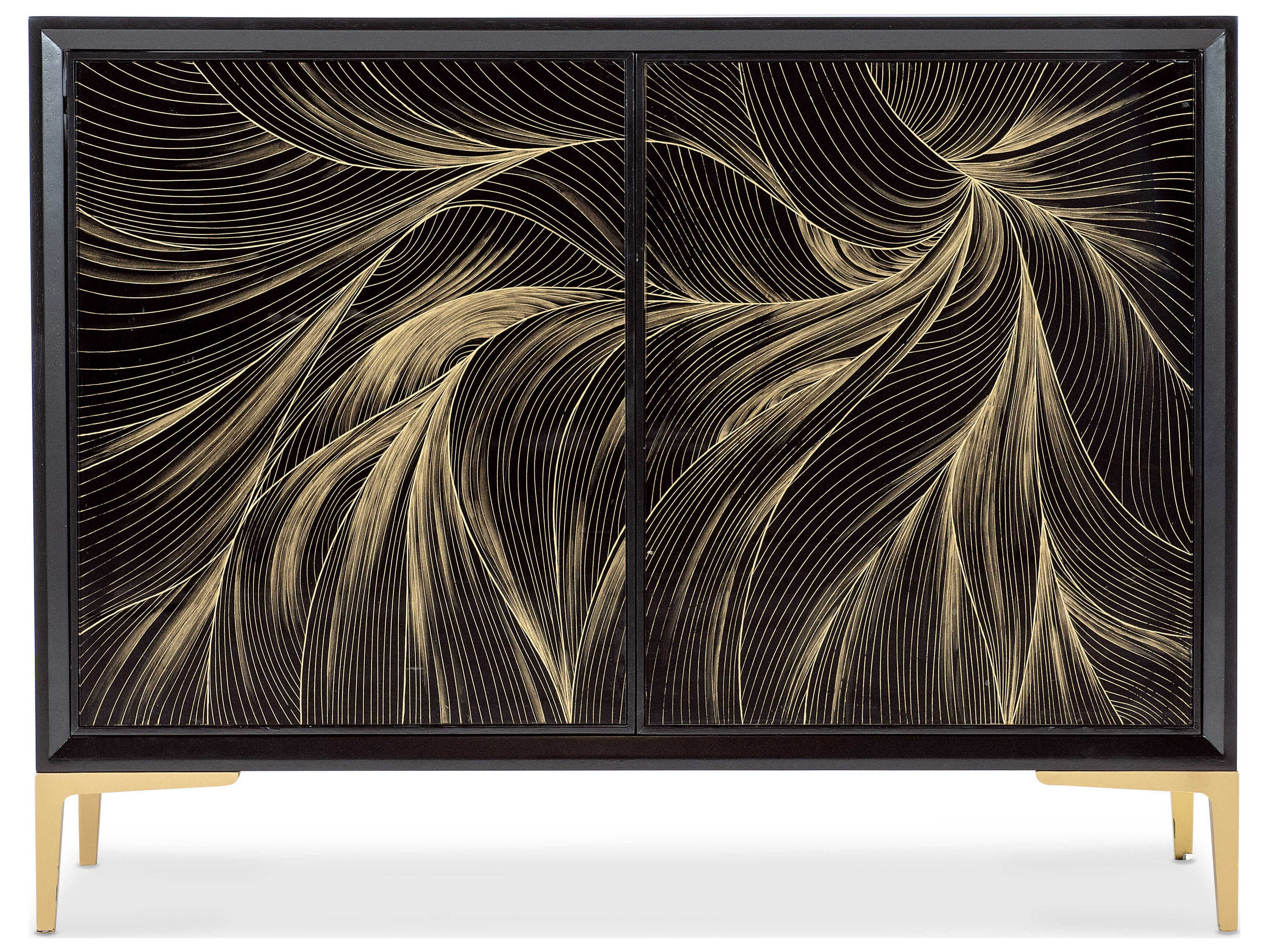 Hooker Furniture Melange Black Maple Wood Accent Chest