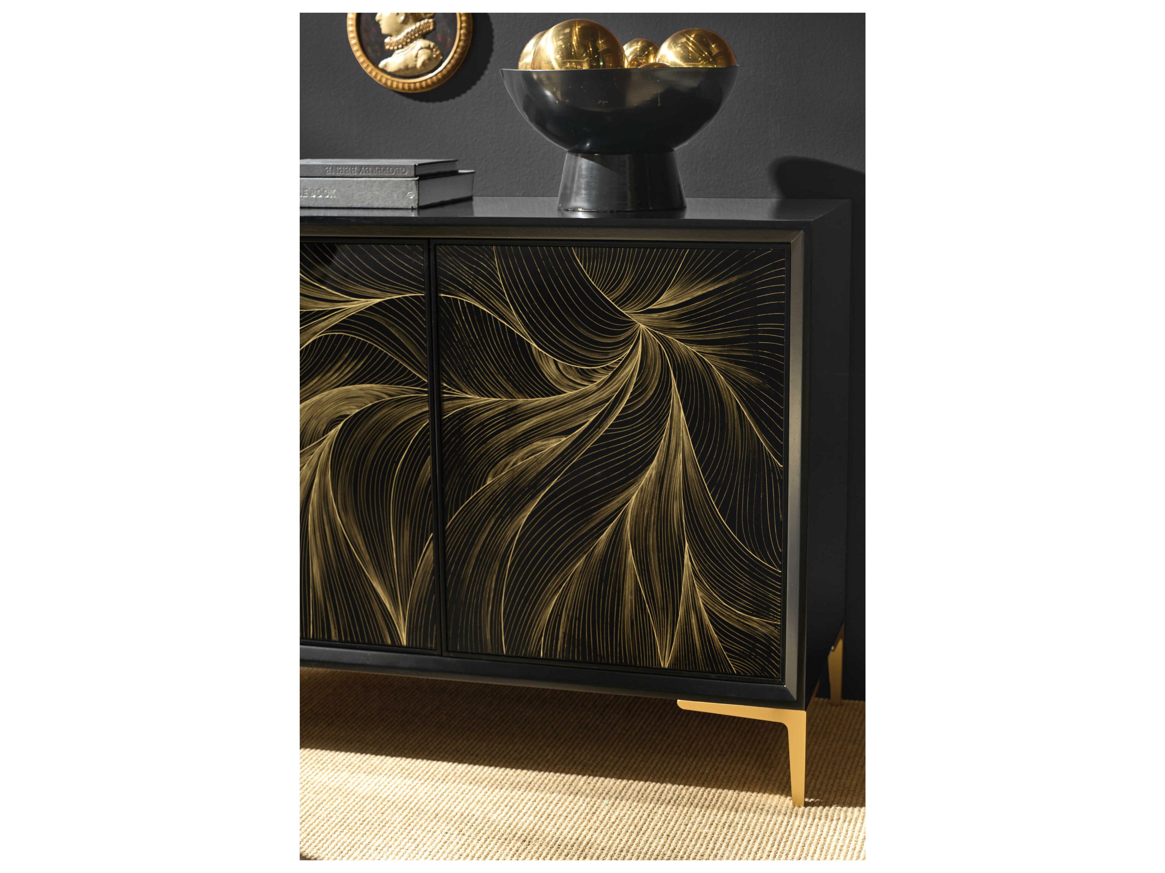 Hooker Furniture Melange Black Maple Wood Accent Chest