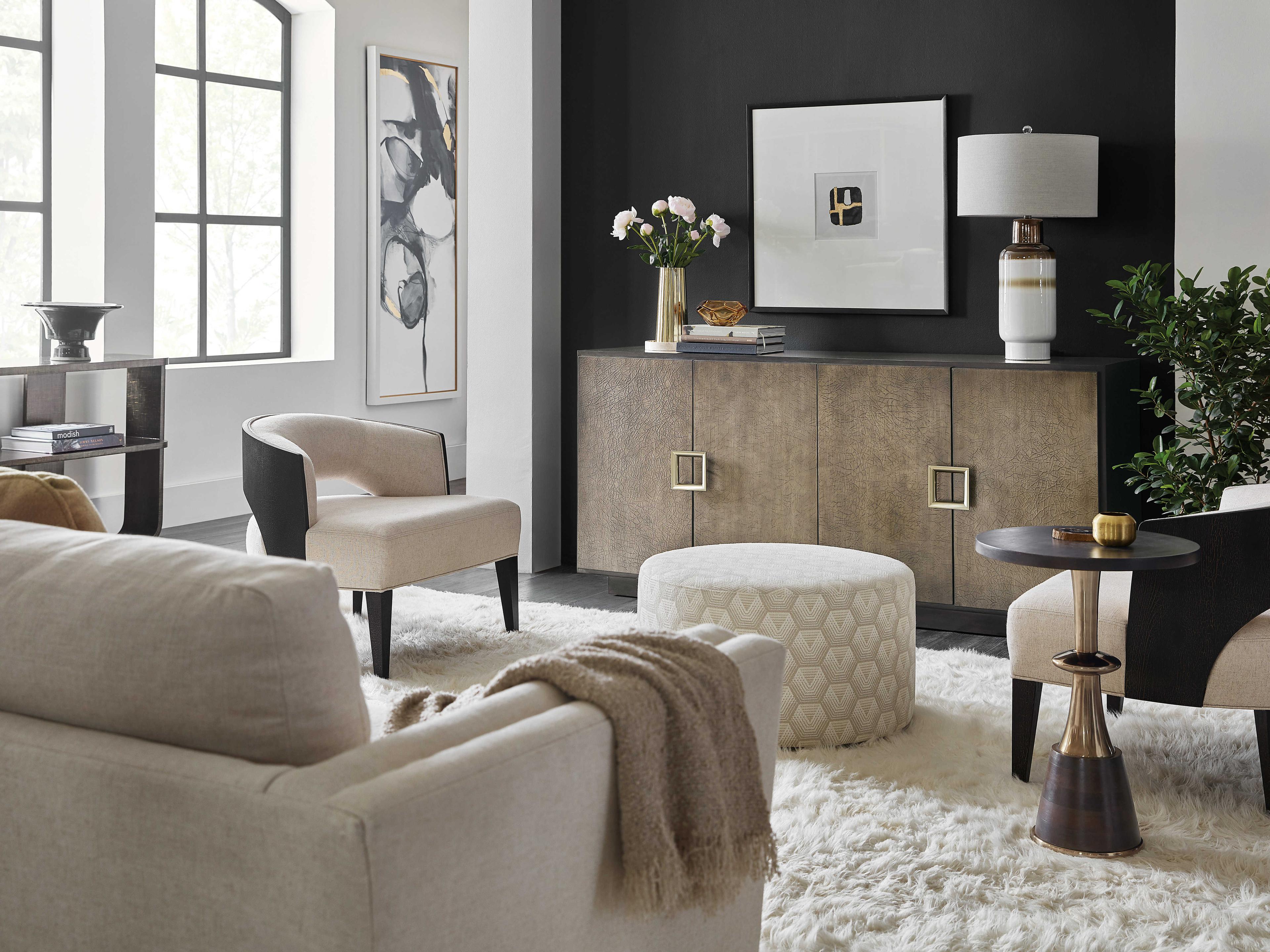 Hooker Furniture Melange Asher 76" Dark Wood Media Console