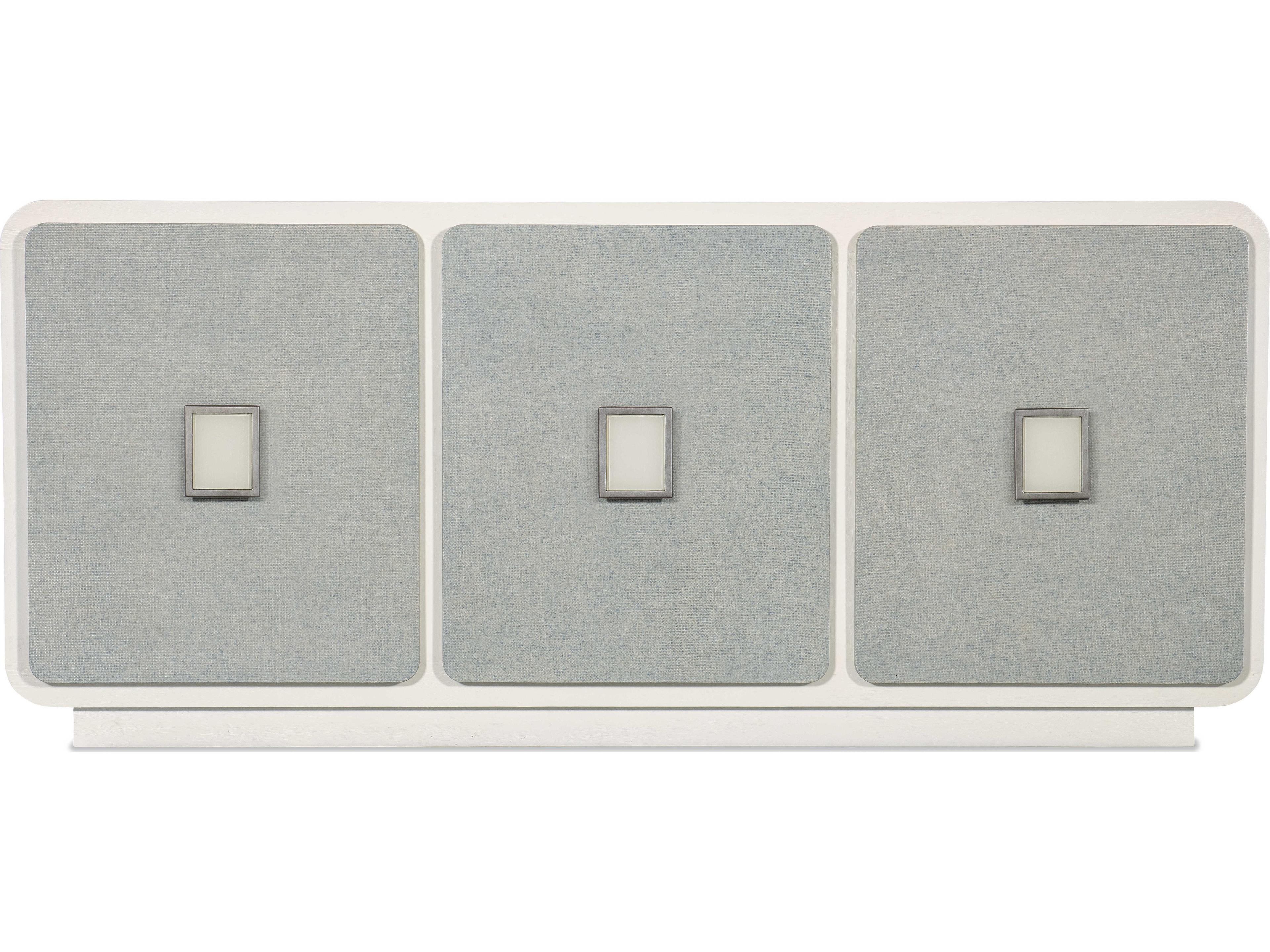 Hooker Furniture Melange Atlantis 76" Pine Wood White Entertainment Credenza