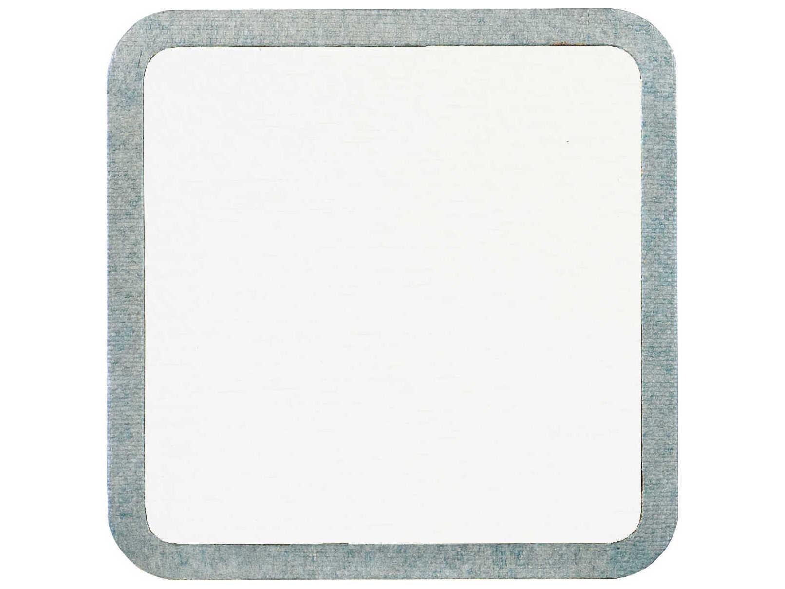 Hooker Furniture Melange Atlantis Square Glass Gray Creamy White End Table