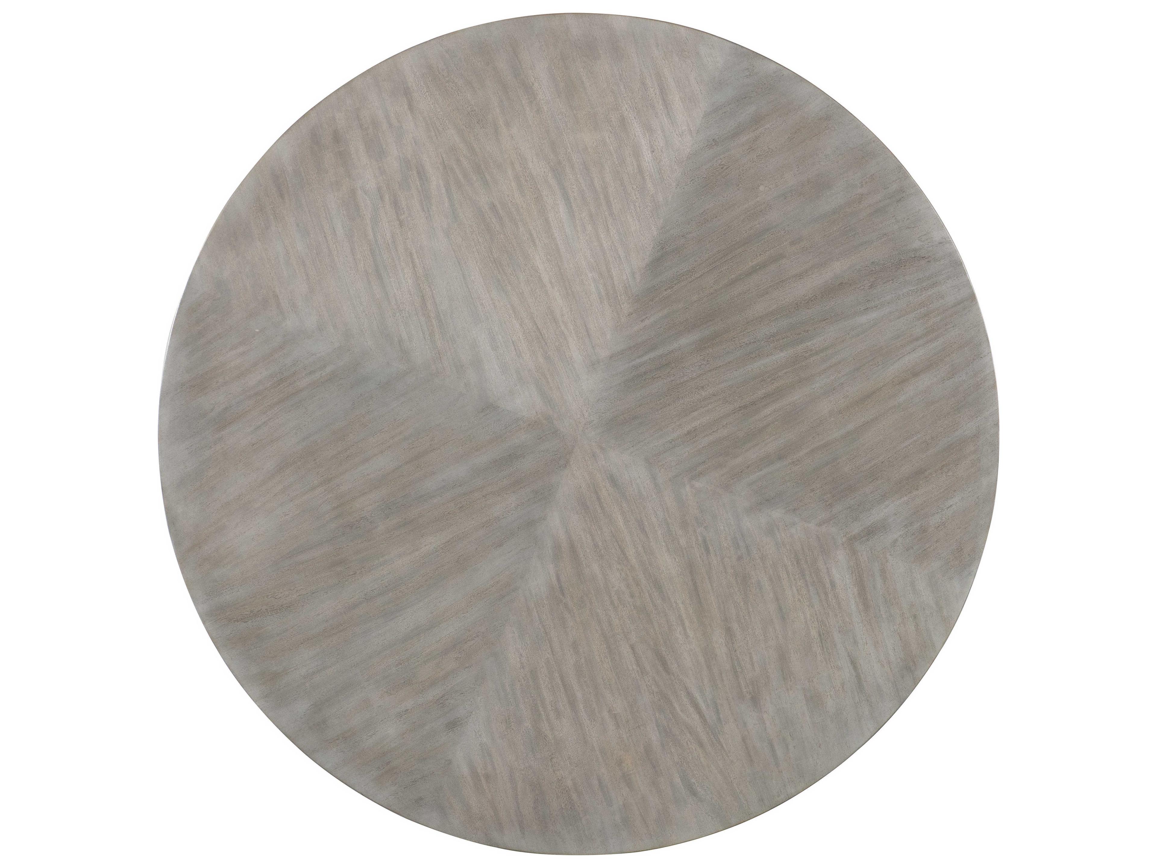 Hooker Furniture Melange Guilded Round Wood Gray With Silver Leaf Cocktail Table