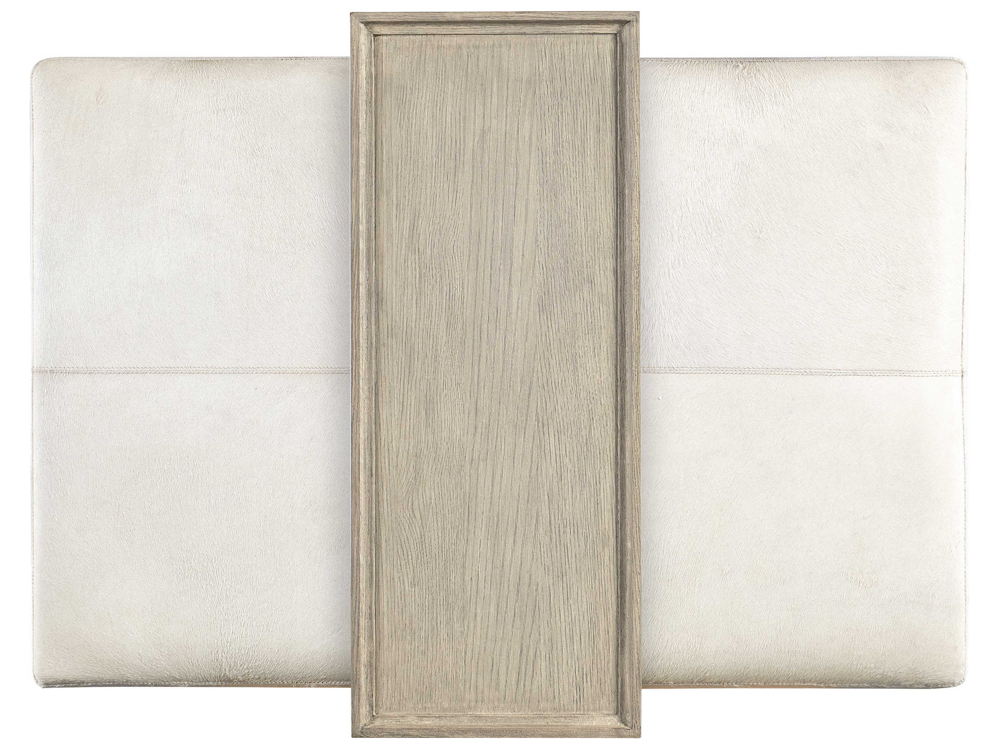 Hooker Furniture Melange Bridged Rectangular Leather Light Brown Cocktail Table