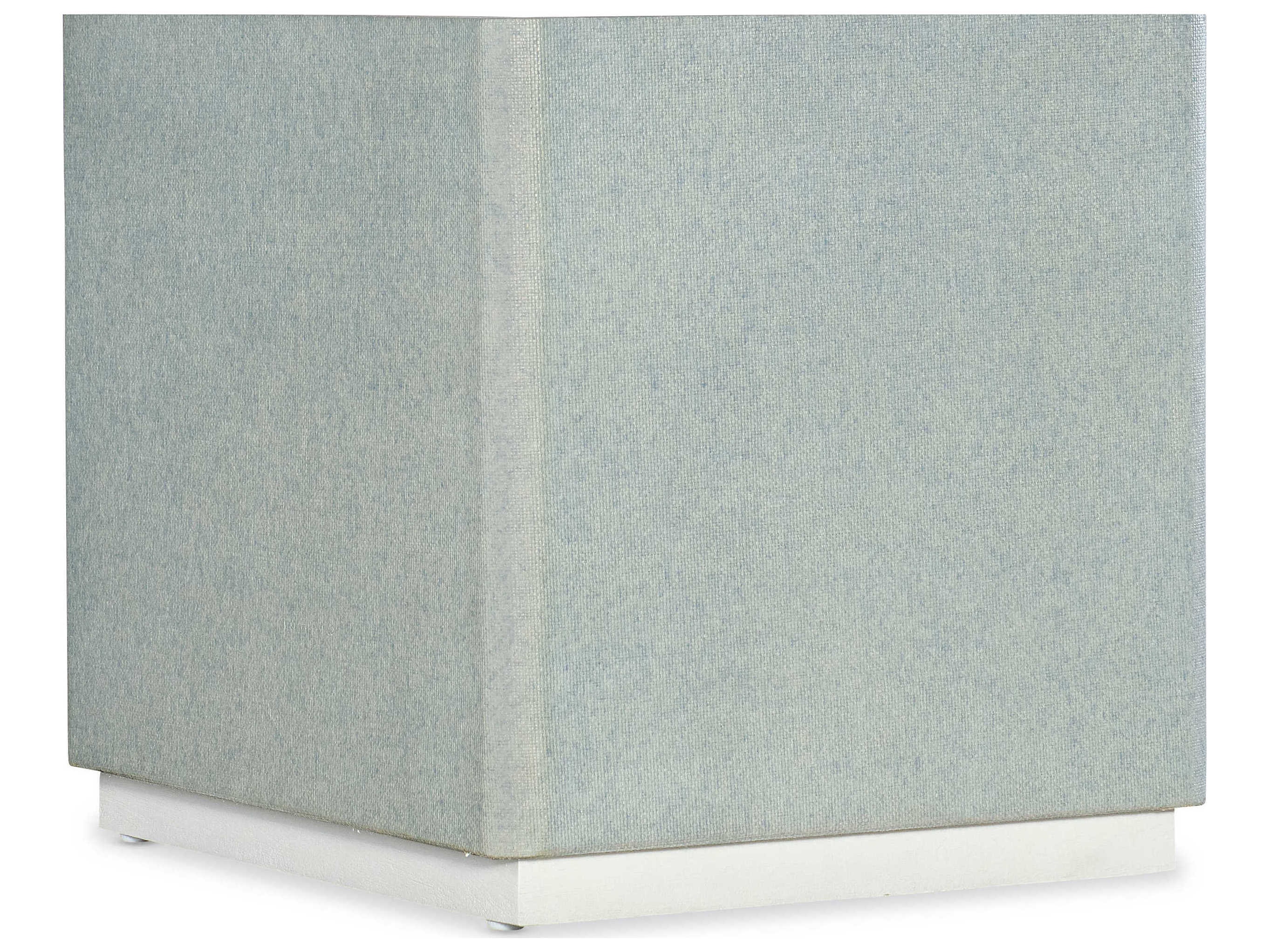 Hooker Furniture Melange Atlantis Square Glass Gray Creamy White End Table