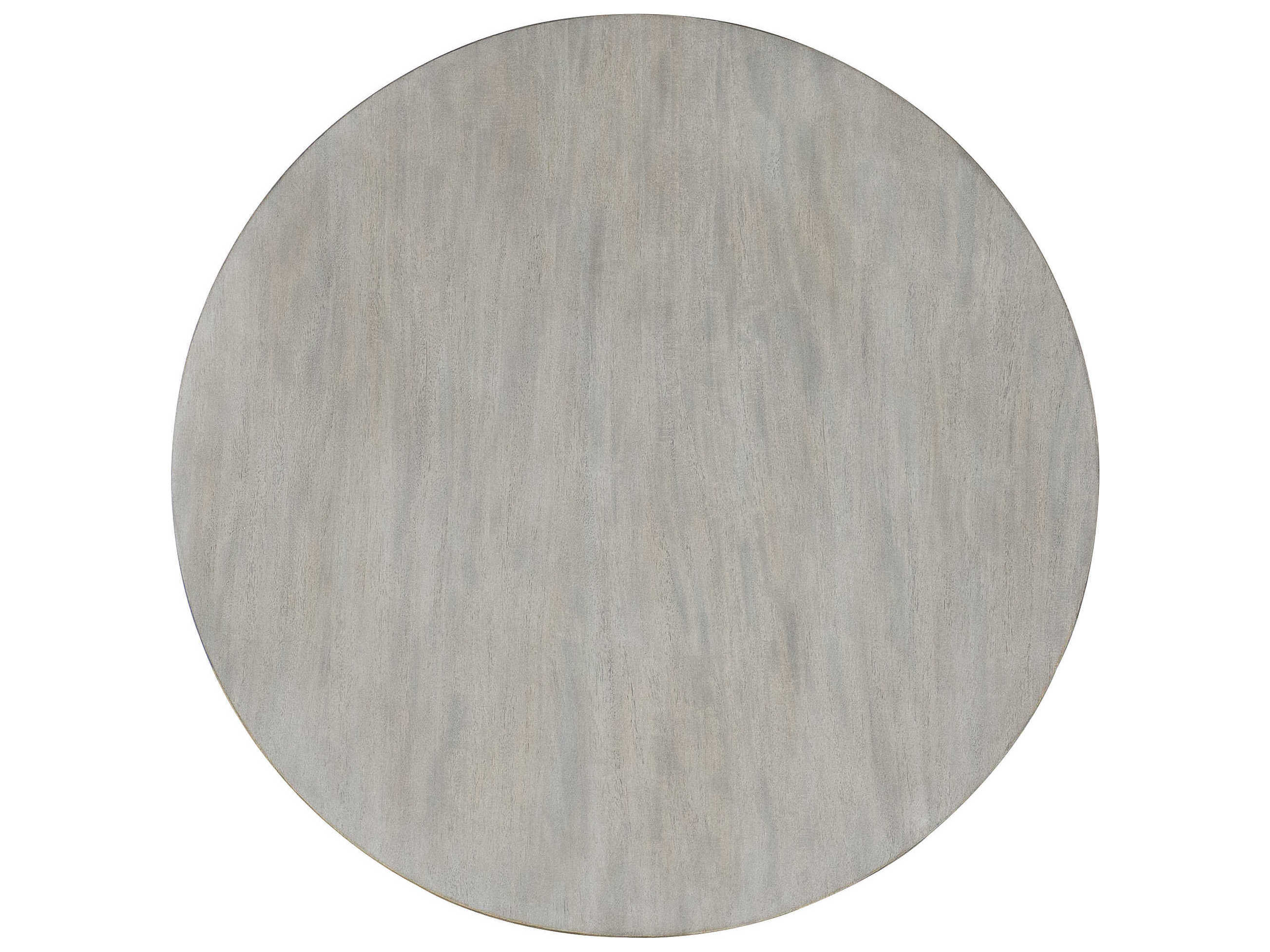 Hooker Furniture Melange Guilded Round Wood Gray With Silver Leaf End Table