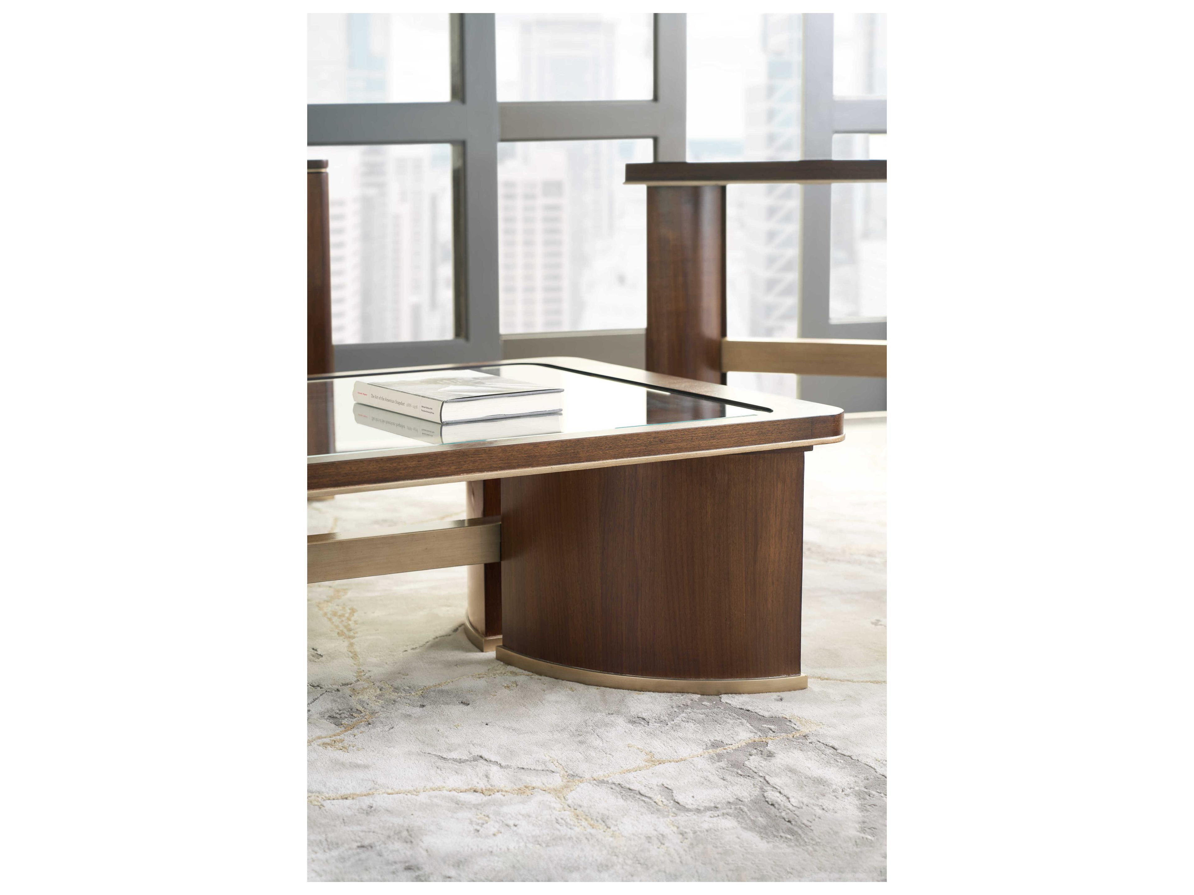 Hooker Furniture Melange Rectangular Glass Coffee Table