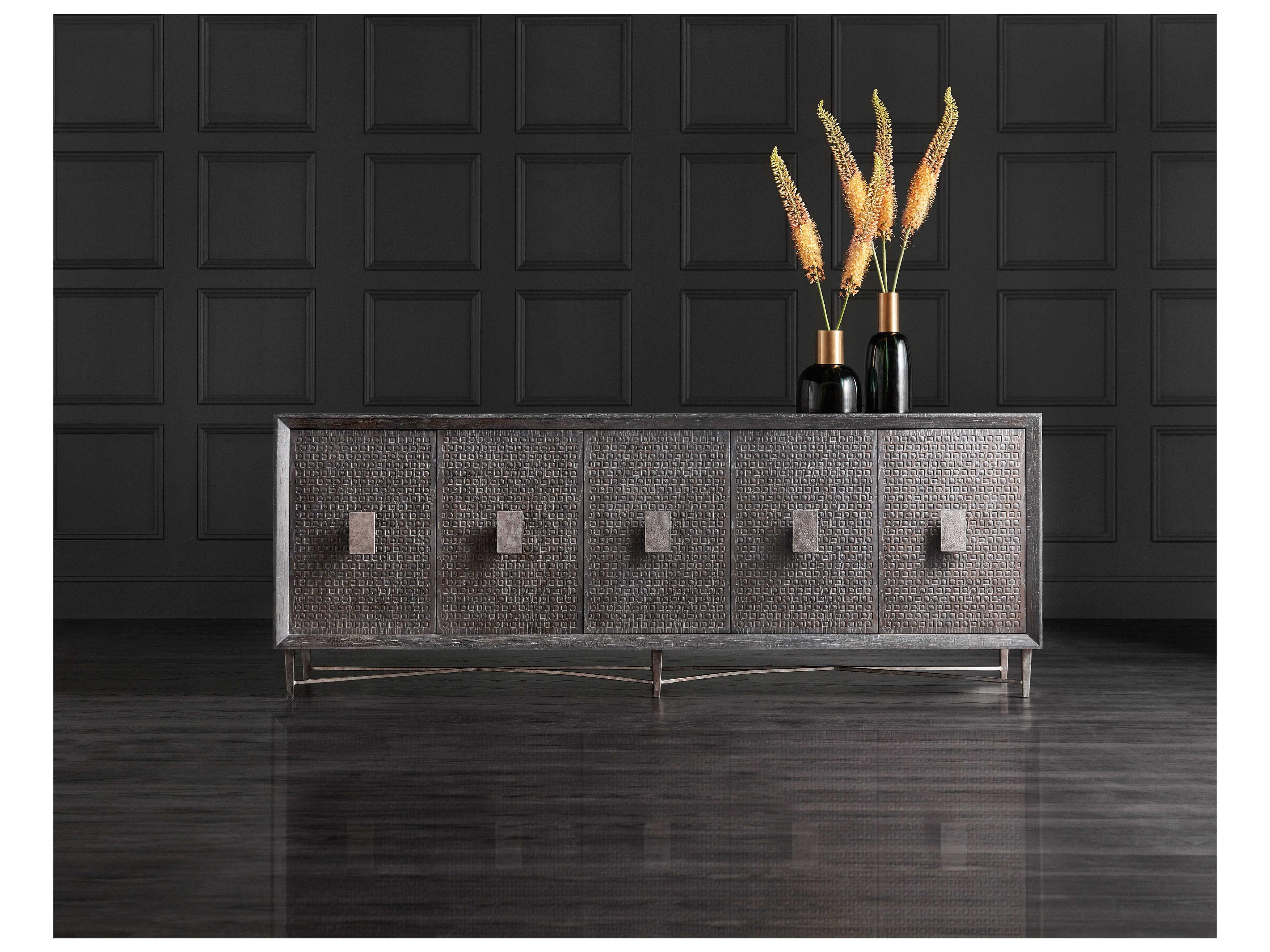 Hooker Furniture Melange 90" Oak Wood Dark Media Console