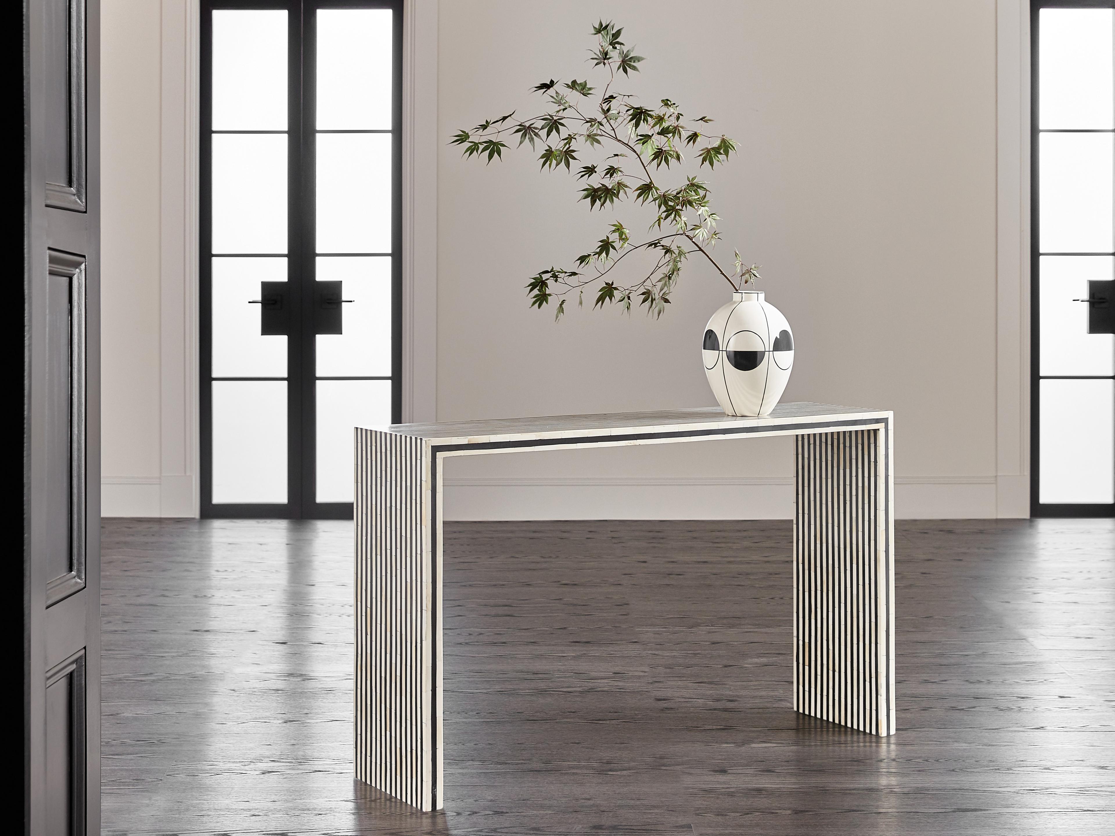 Luxecor Heritage Stanway Hall Rectangular Black White Console Table