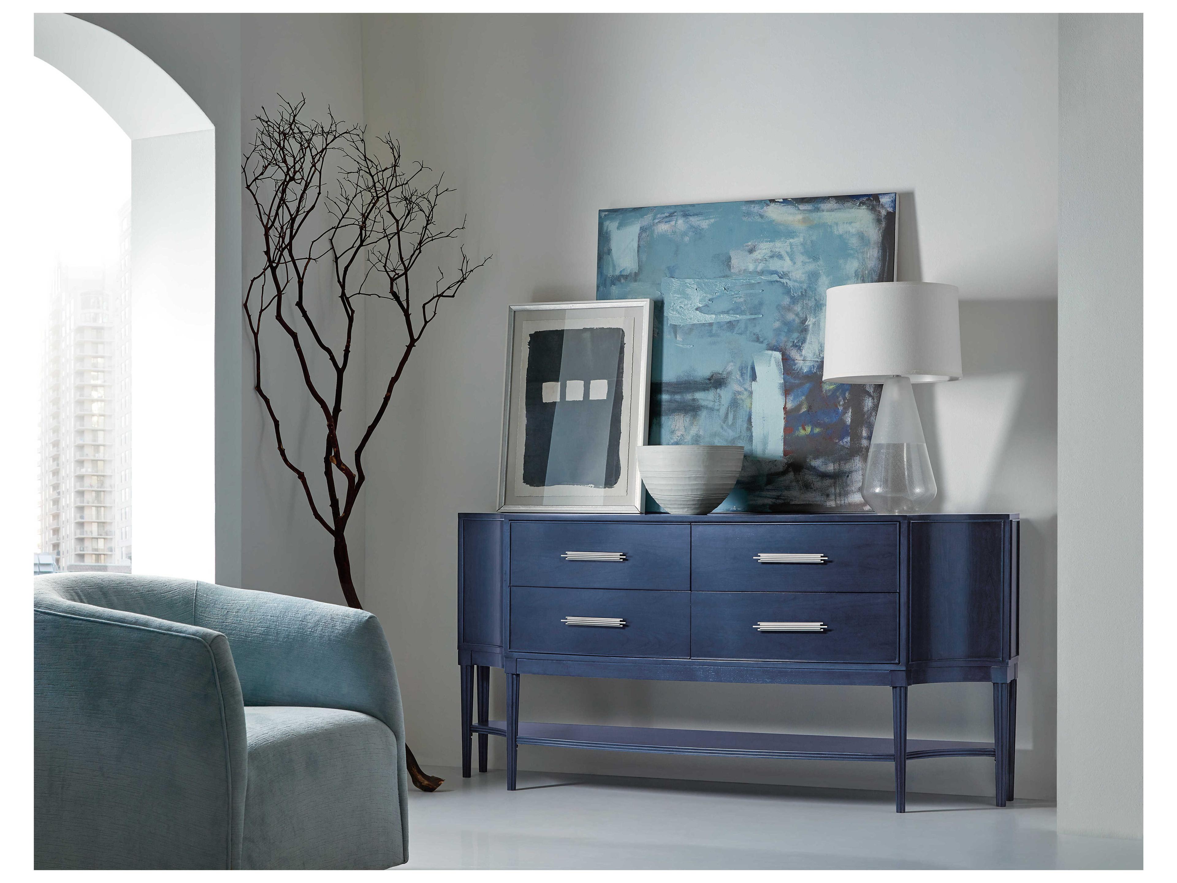 Hooker Furniture Melange 75" Cherry Wood Blues Sideboard