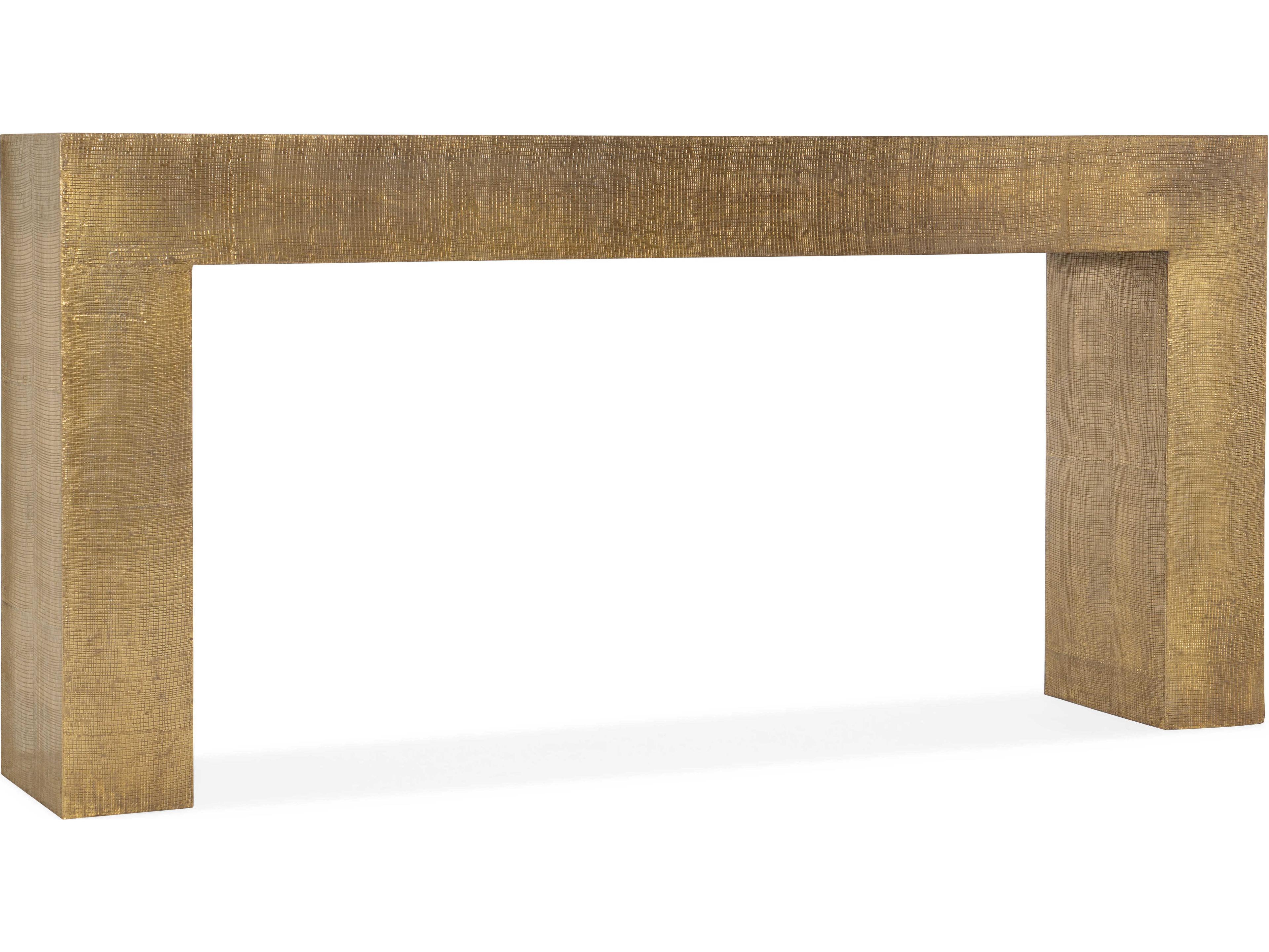 Hooker Furniture Melange Kanchan Rectangular Metal Gold Console Table