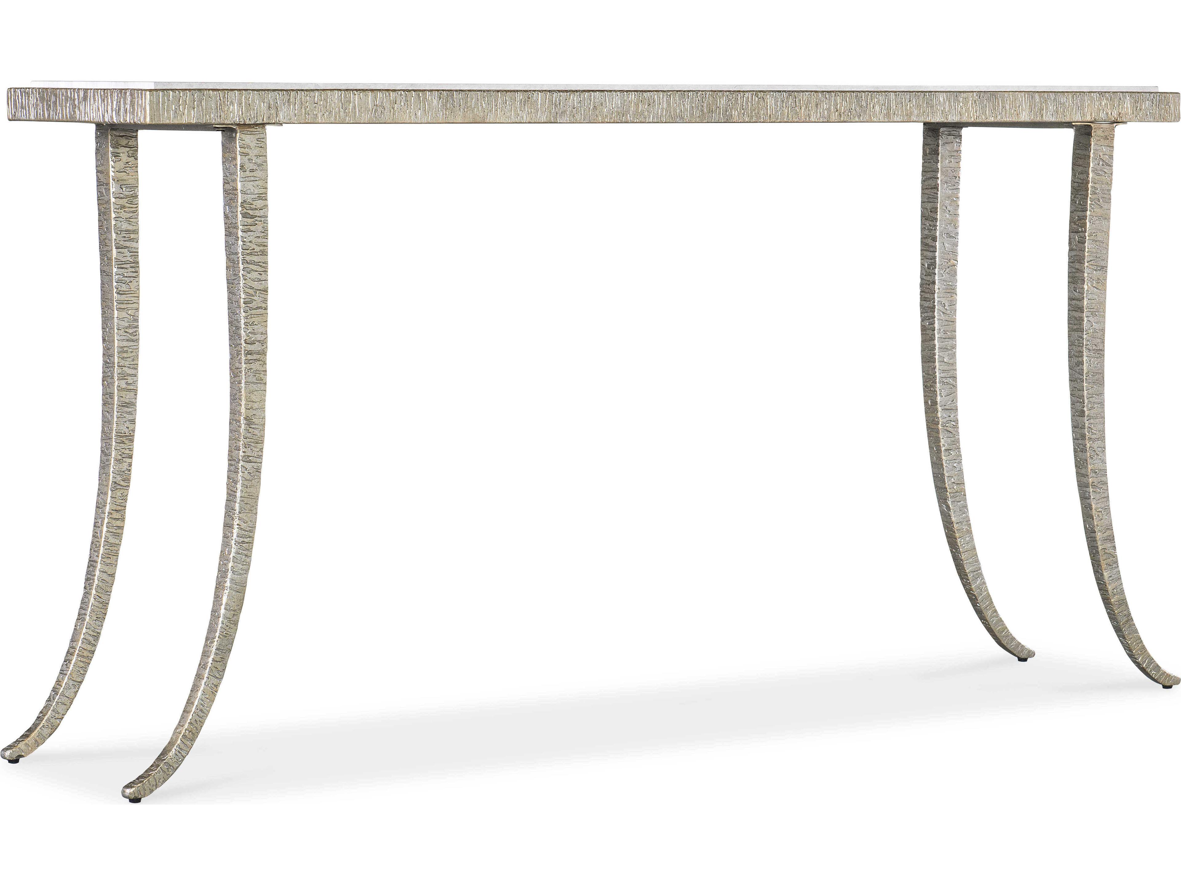 Hooker Furniture Melange Sabre Rectangular Marble Silver Console Table