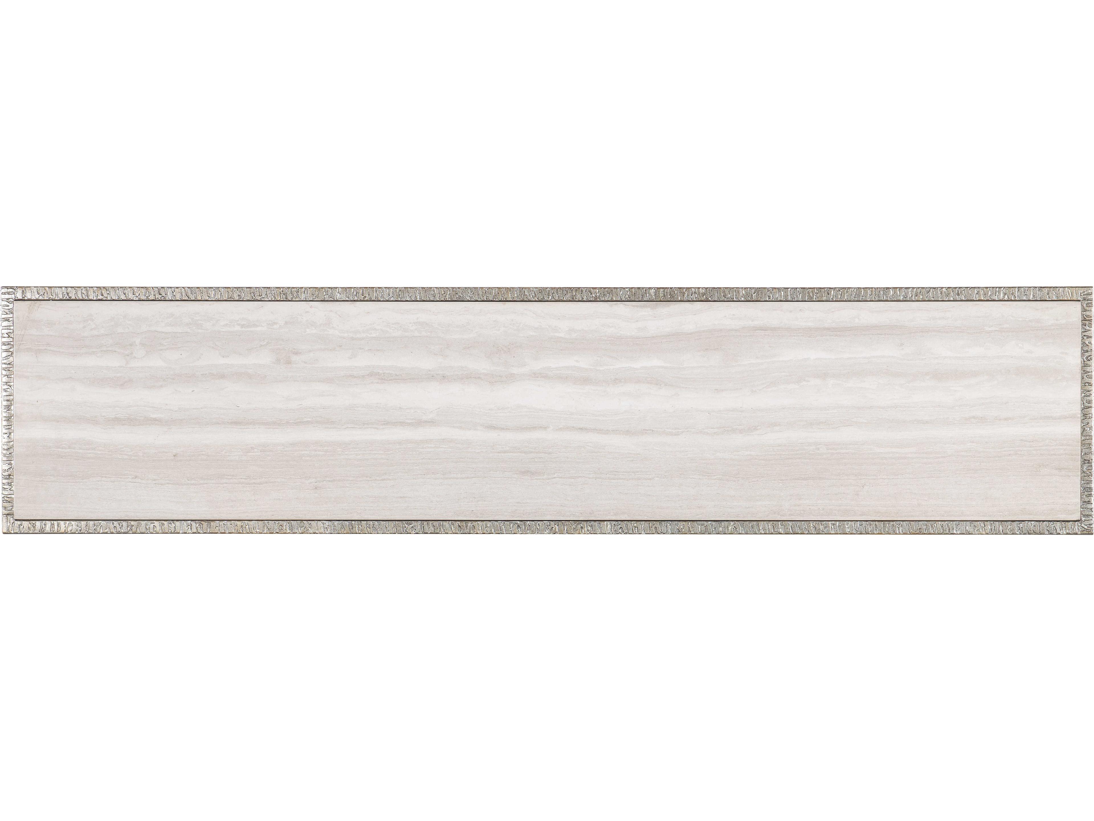 Hooker Furniture Melange Sabre Rectangular Marble Silver Console Table
