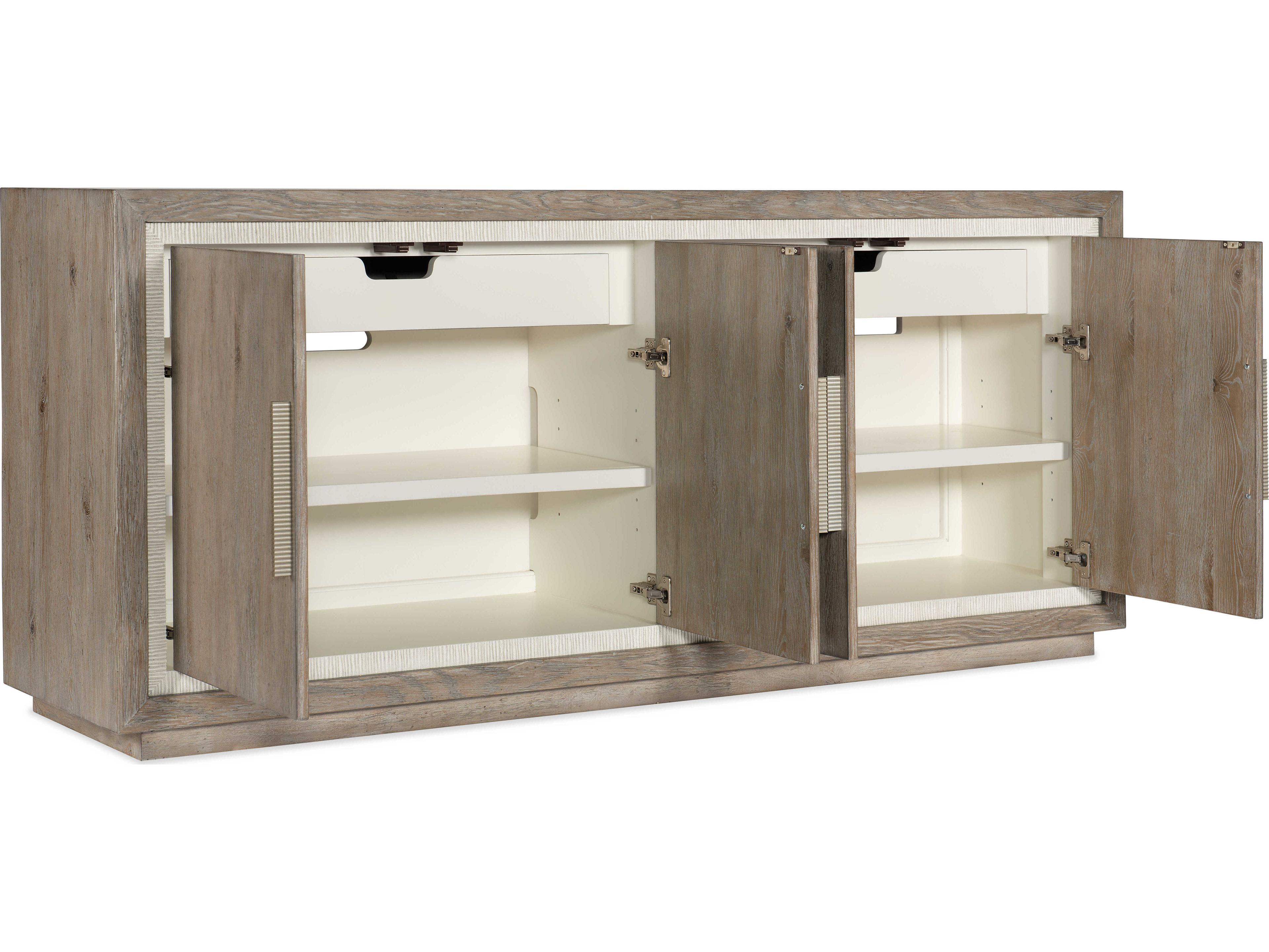 Hooker Furniture Serenity Tulum 78" Oak Wood Gray Media Console