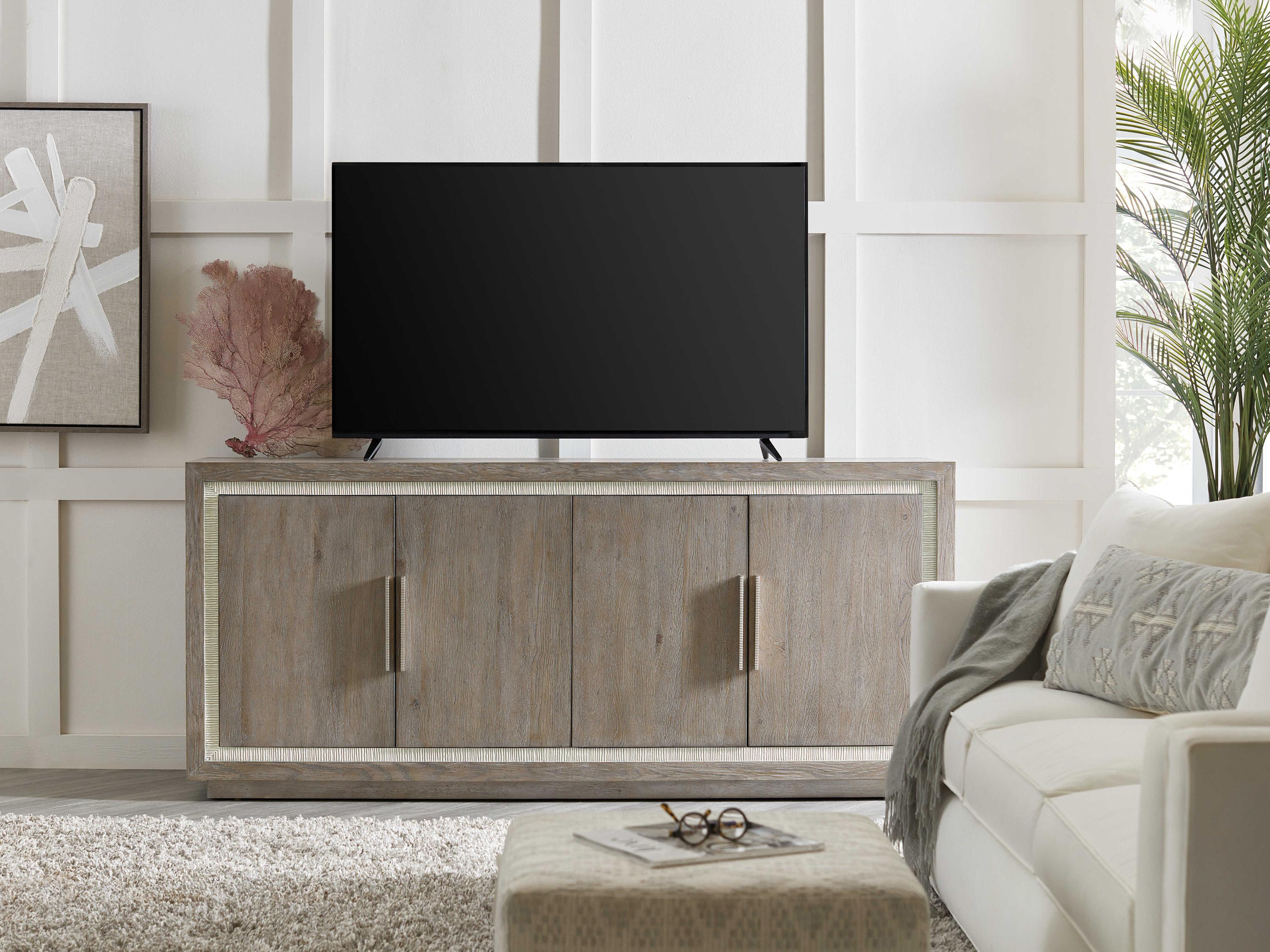 Hooker Furniture Serenity Tulum 78" Oak Wood Gray Media Console