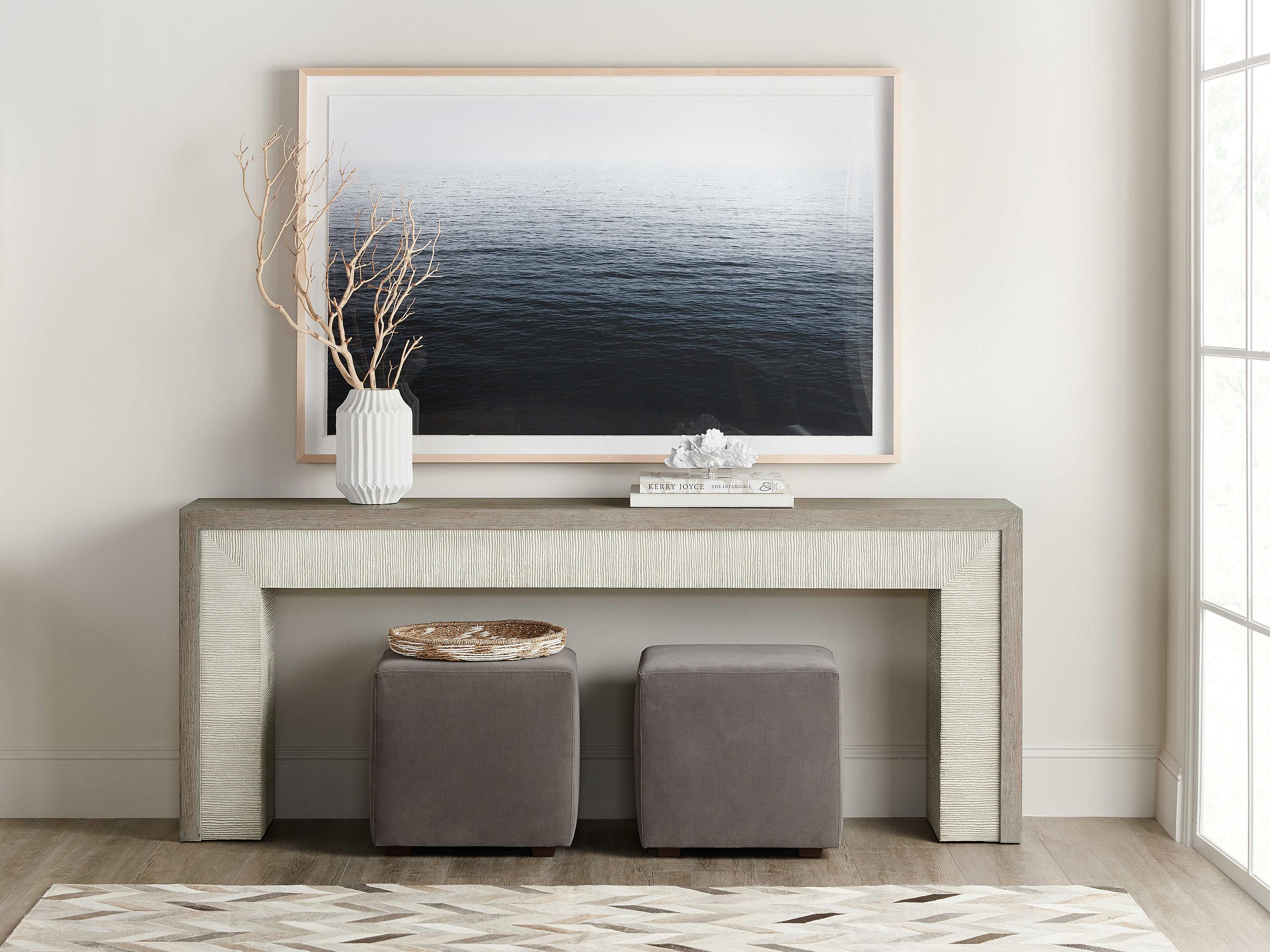 Hooker Furniture Serenity Skipper Rectangular Wood Gray Console Table