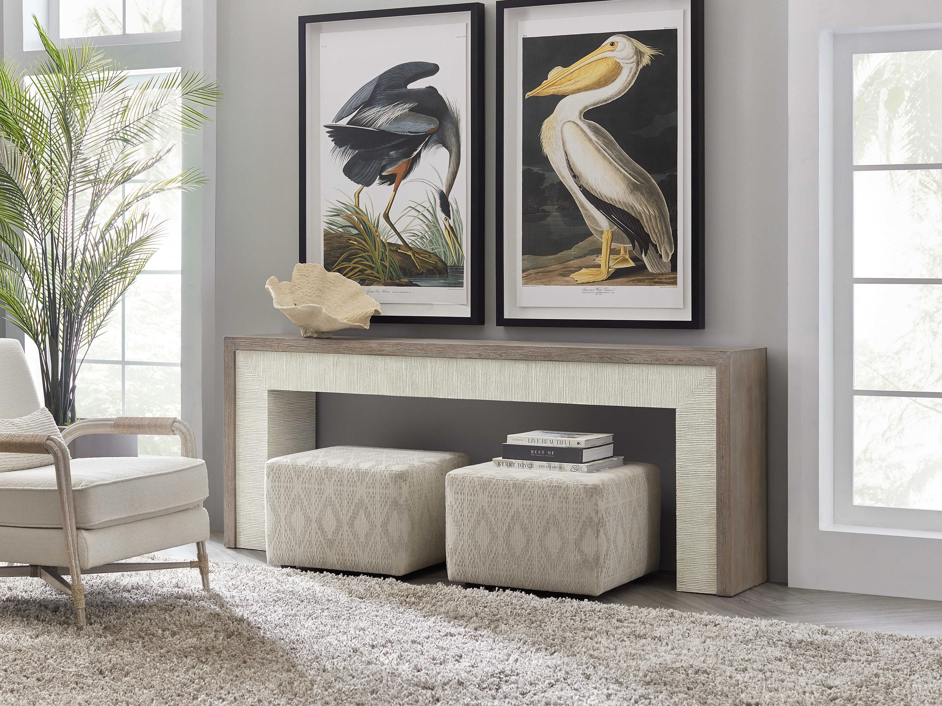 Hooker Furniture Serenity Skipper Rectangular Wood Gray Console Table