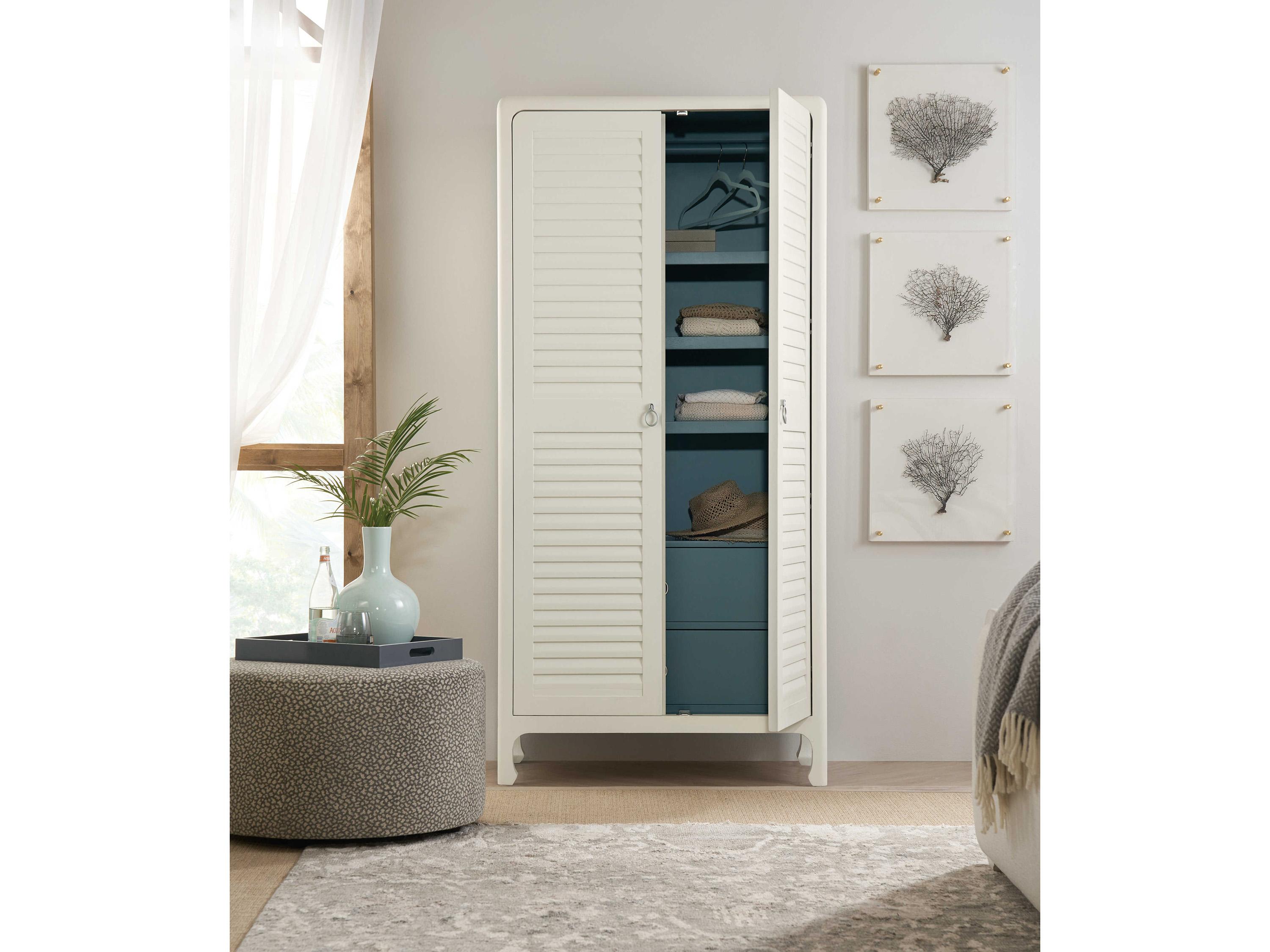 Luxecor Heritage White Maple Wood Wardrobe Armoire