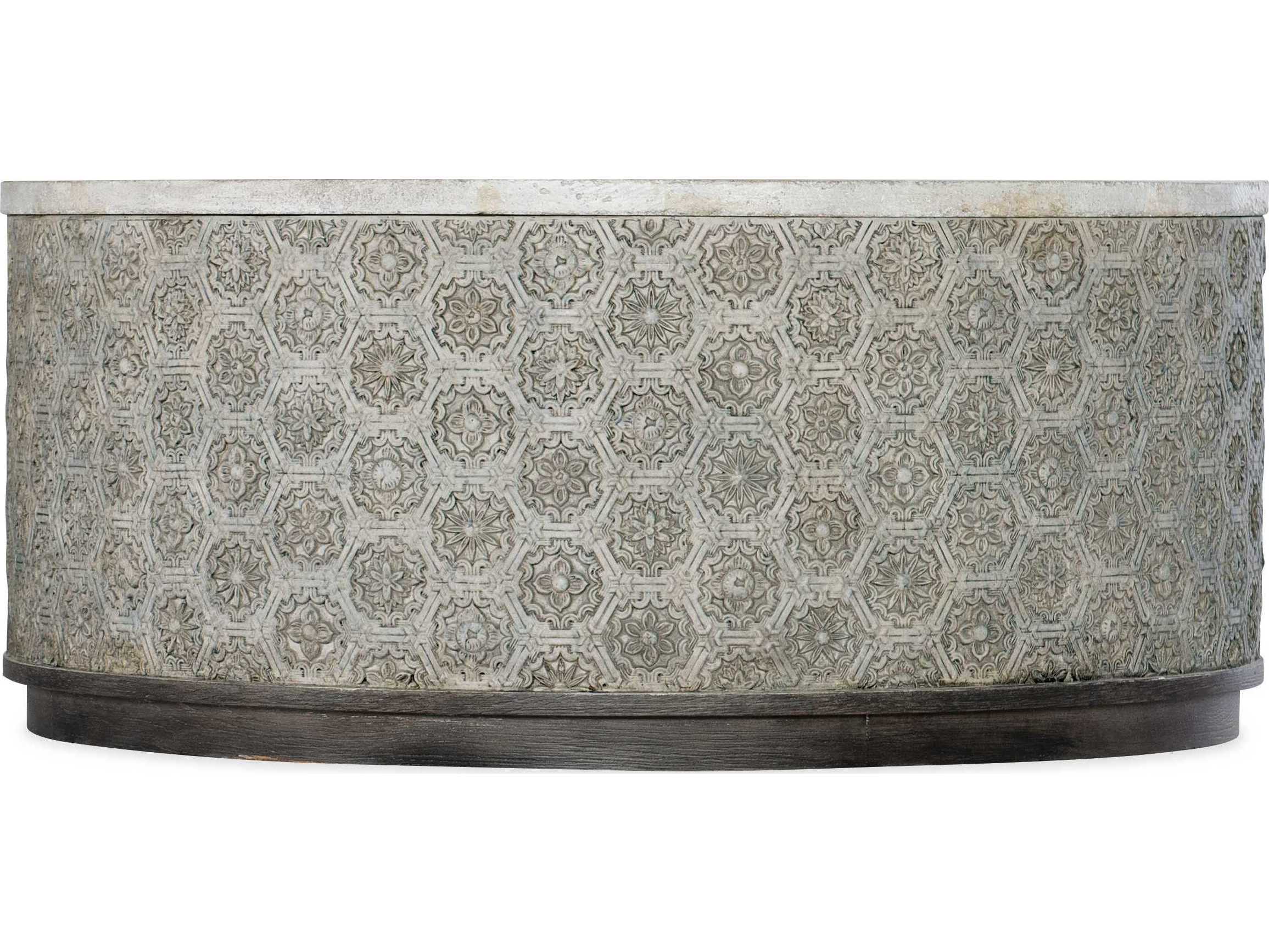 Luxecor Heritage Greystone Round Gray Cocktail Table