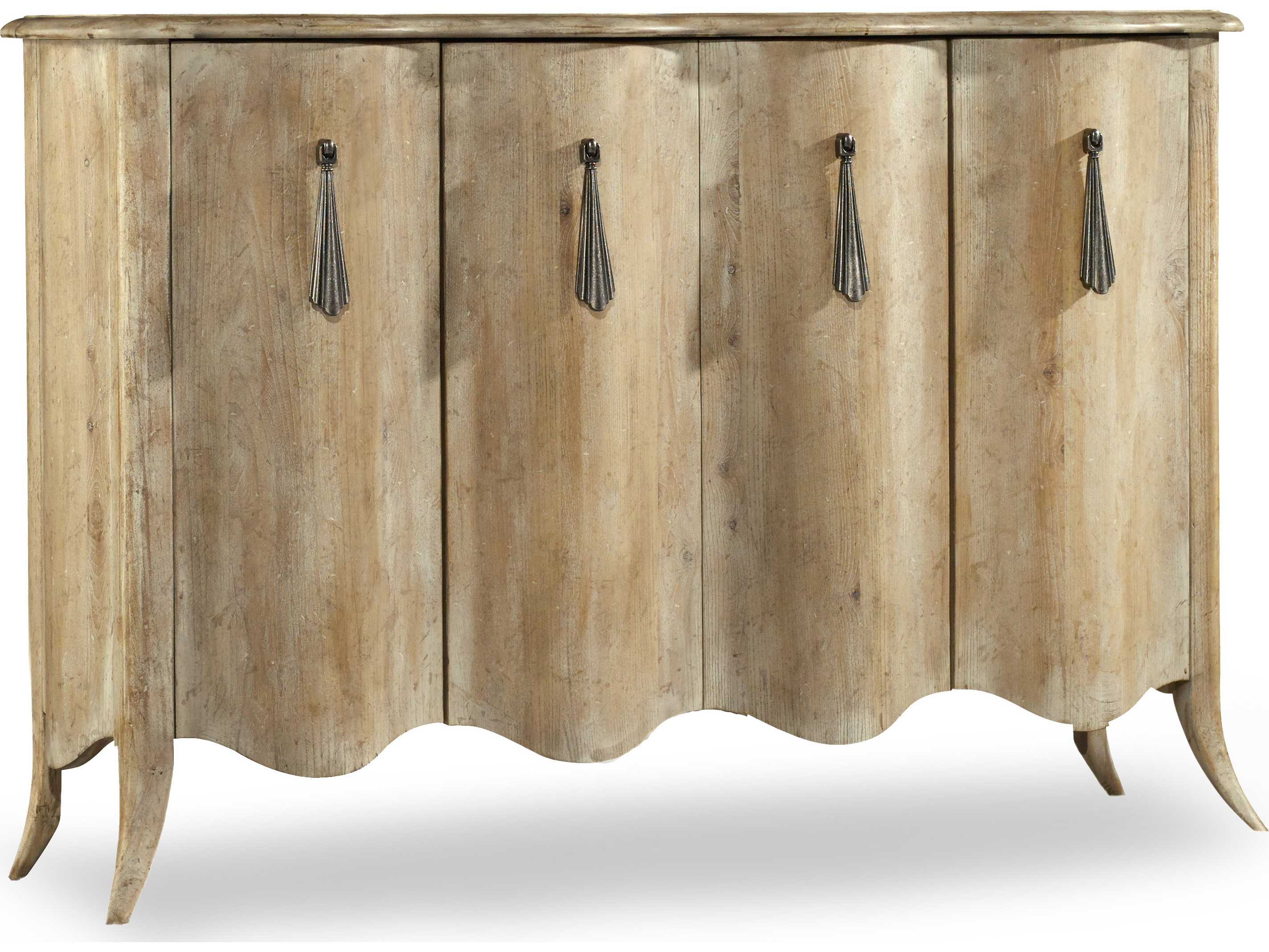 Hooker Furniture Melange Draped 54" Hardwood Light Wood Credenza Sideboard