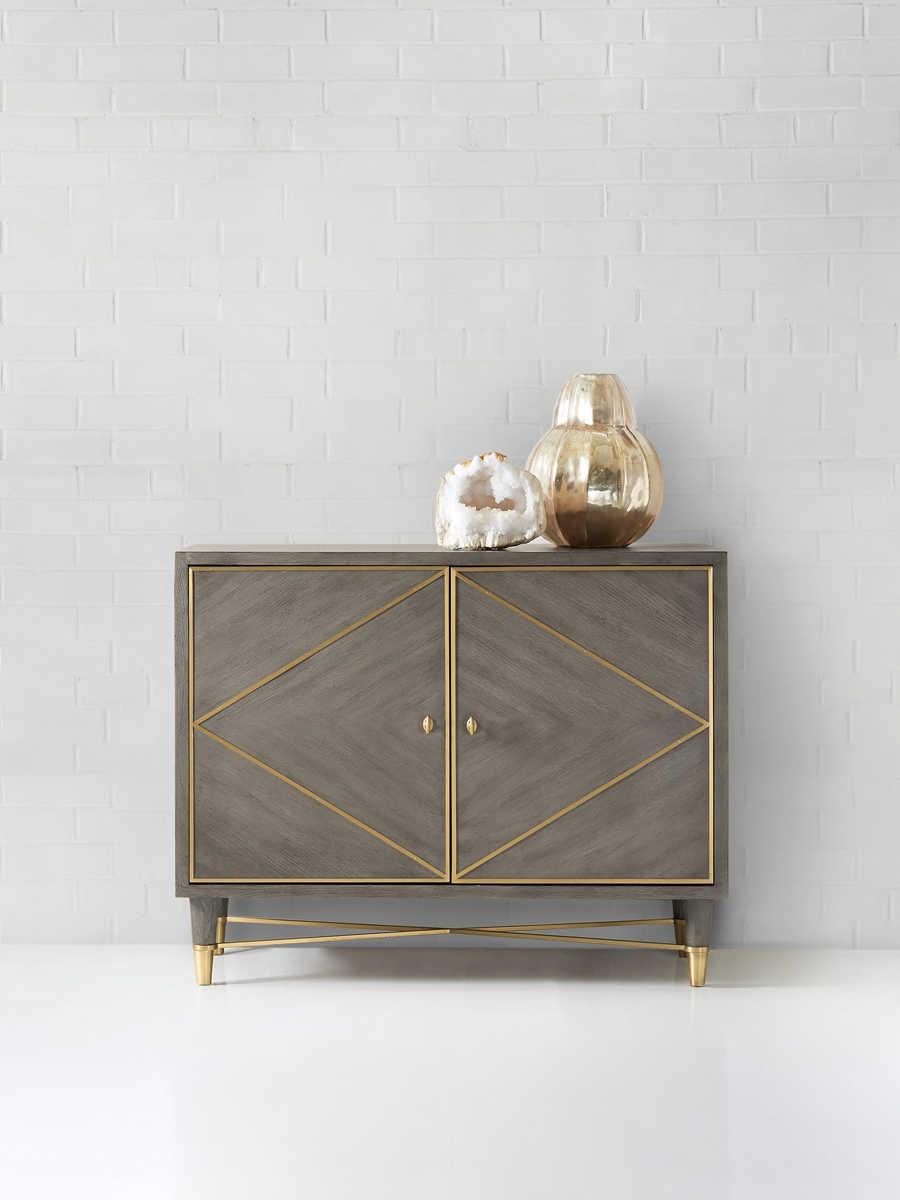 Hooker Furniture Melange Breck 42" Hardwood Gray Media Console