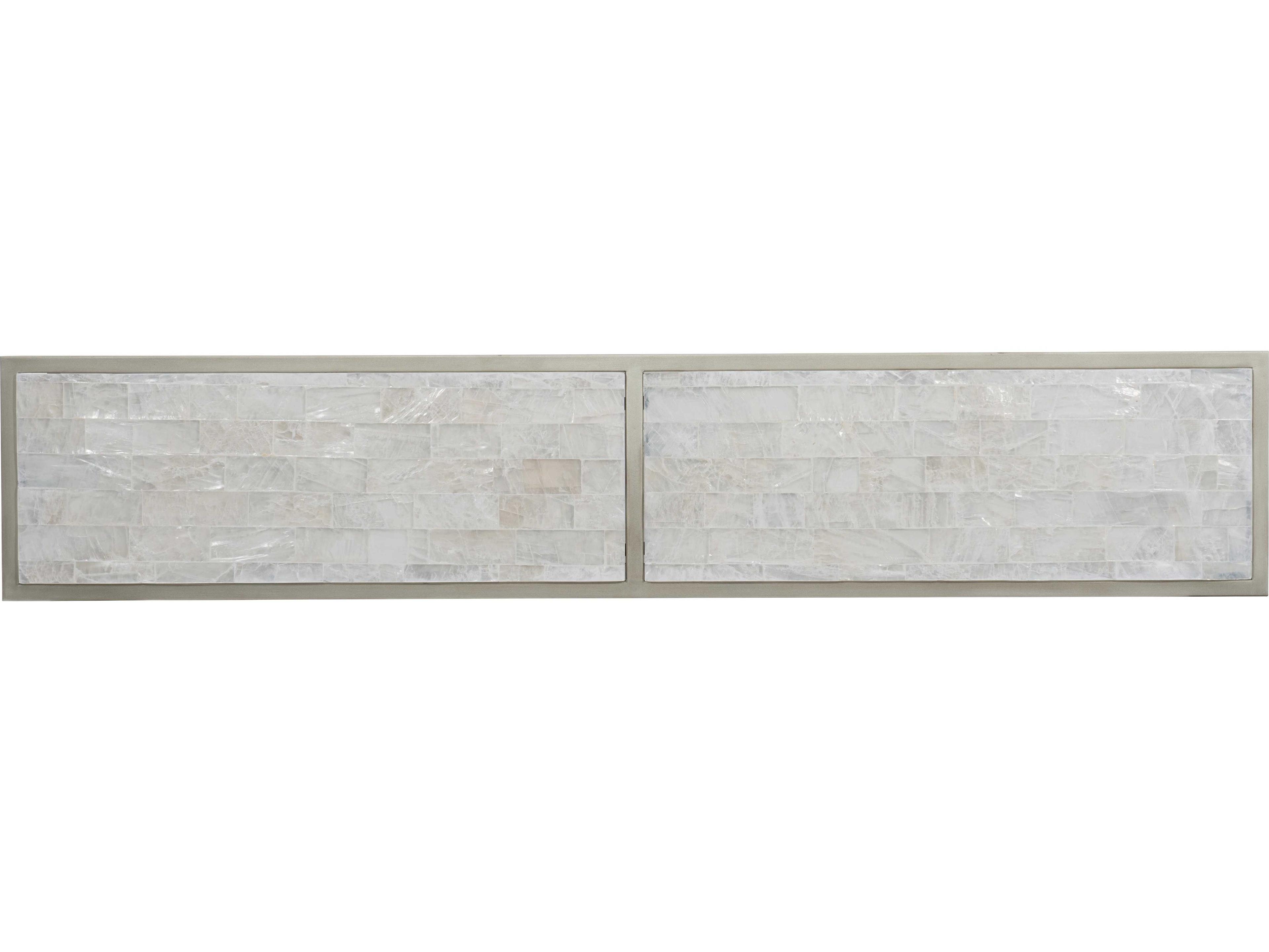 Luxecor Heritage Golden Gate Rectangular Gypsum Stone Champagne Console Table