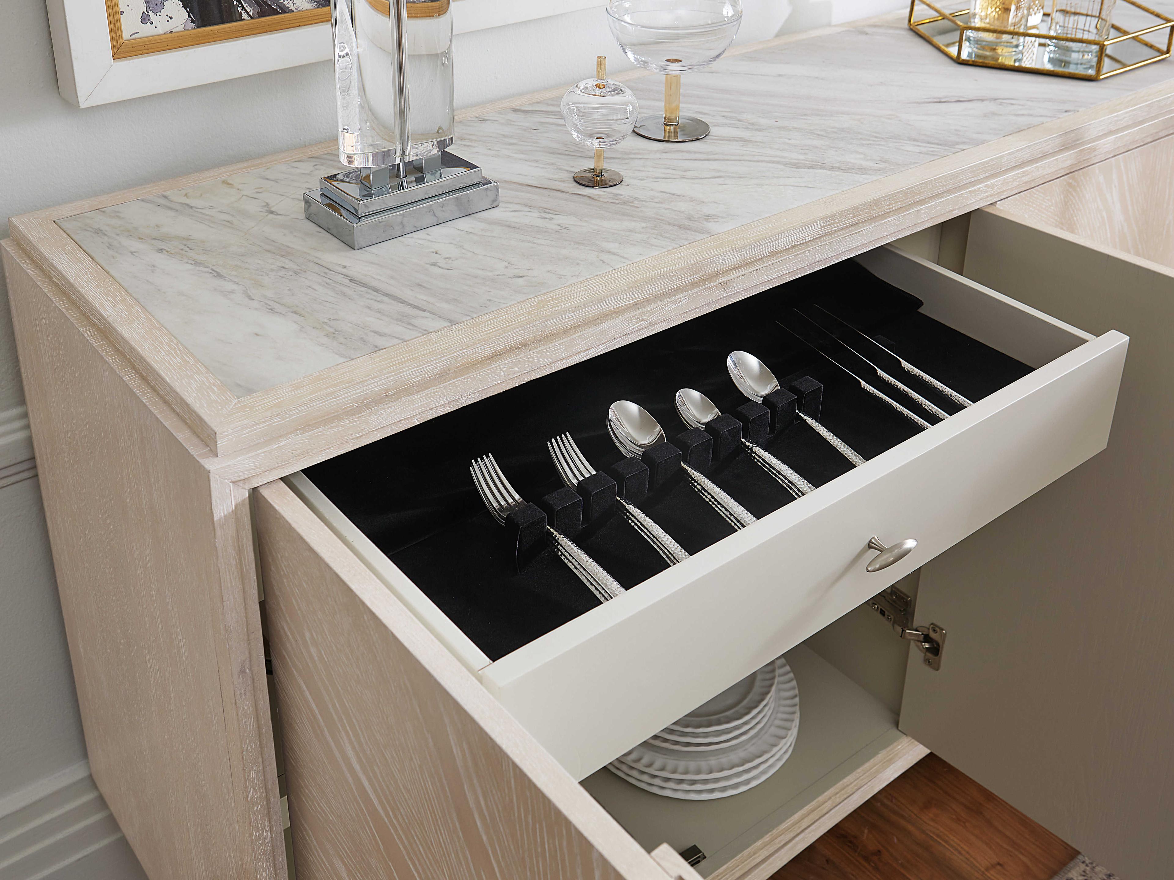 Hooker Furniture Nouveau Chic 72" Oak Wood Sandstone Sideboard