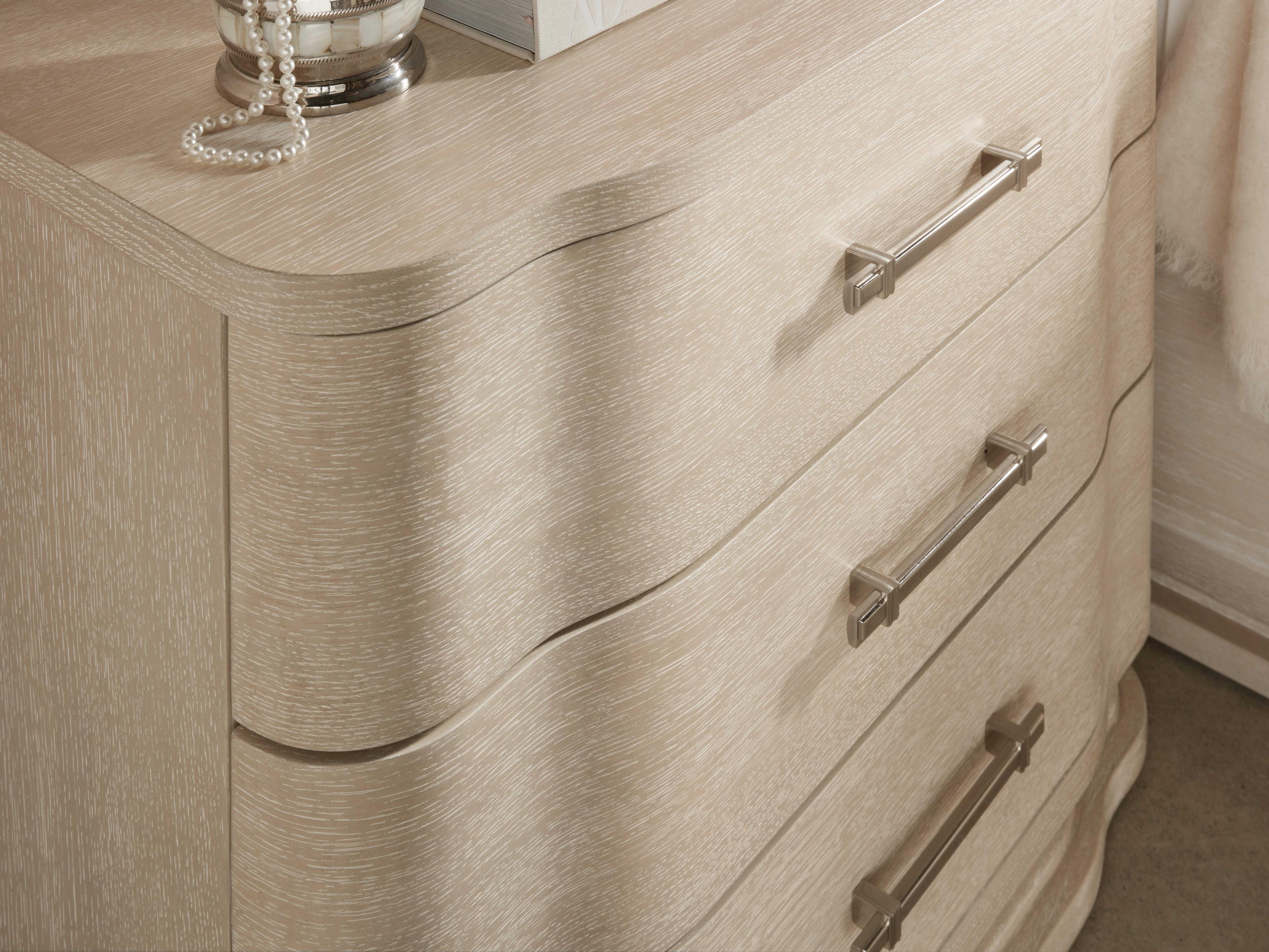 Hooker Furniture Nouveau Chic 3-Drawers Beige Oak Wood Nightstand