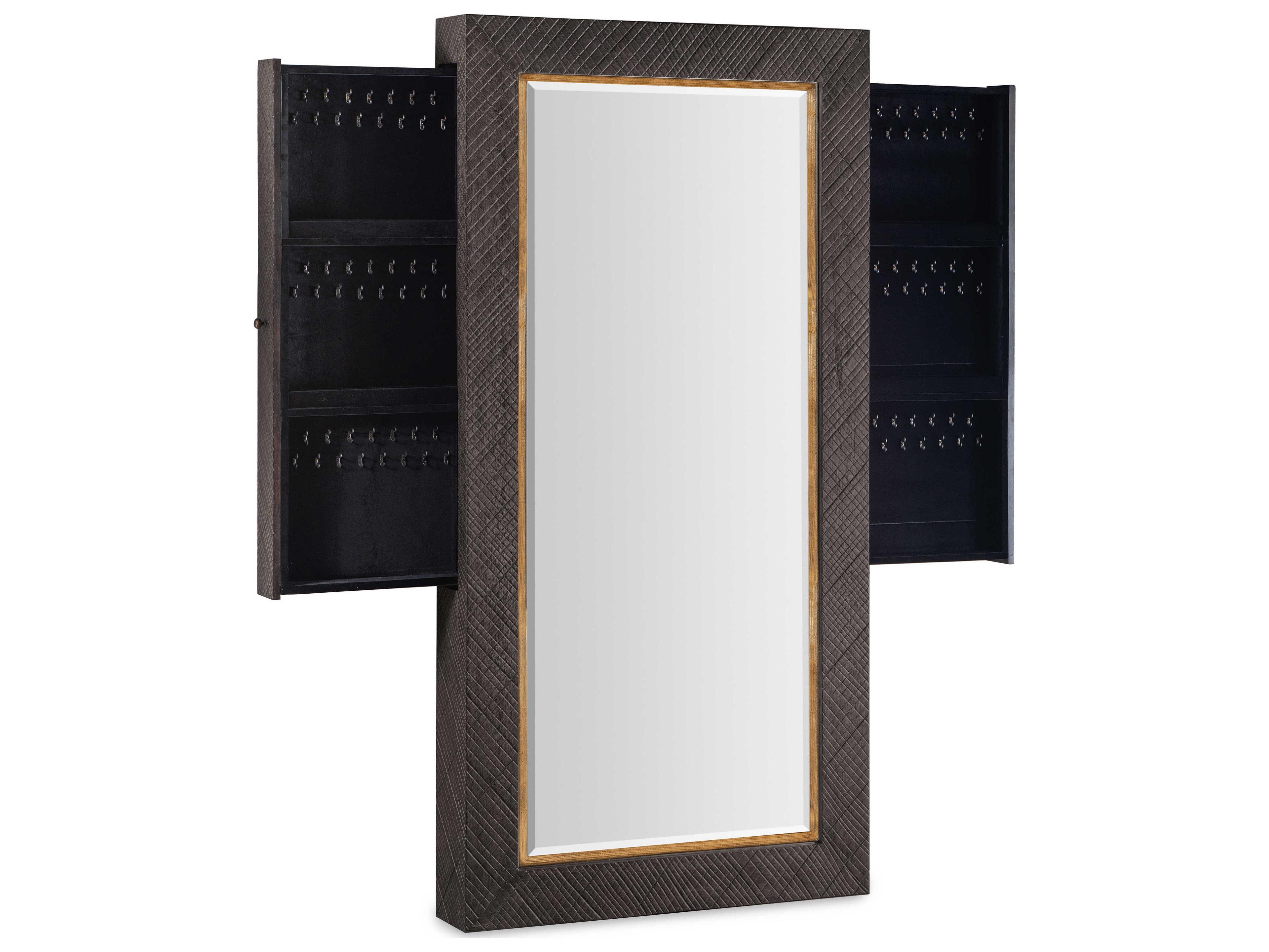 Hooker Furniture Big Sky Rectangular Floor Mirror with Jewelry Storage