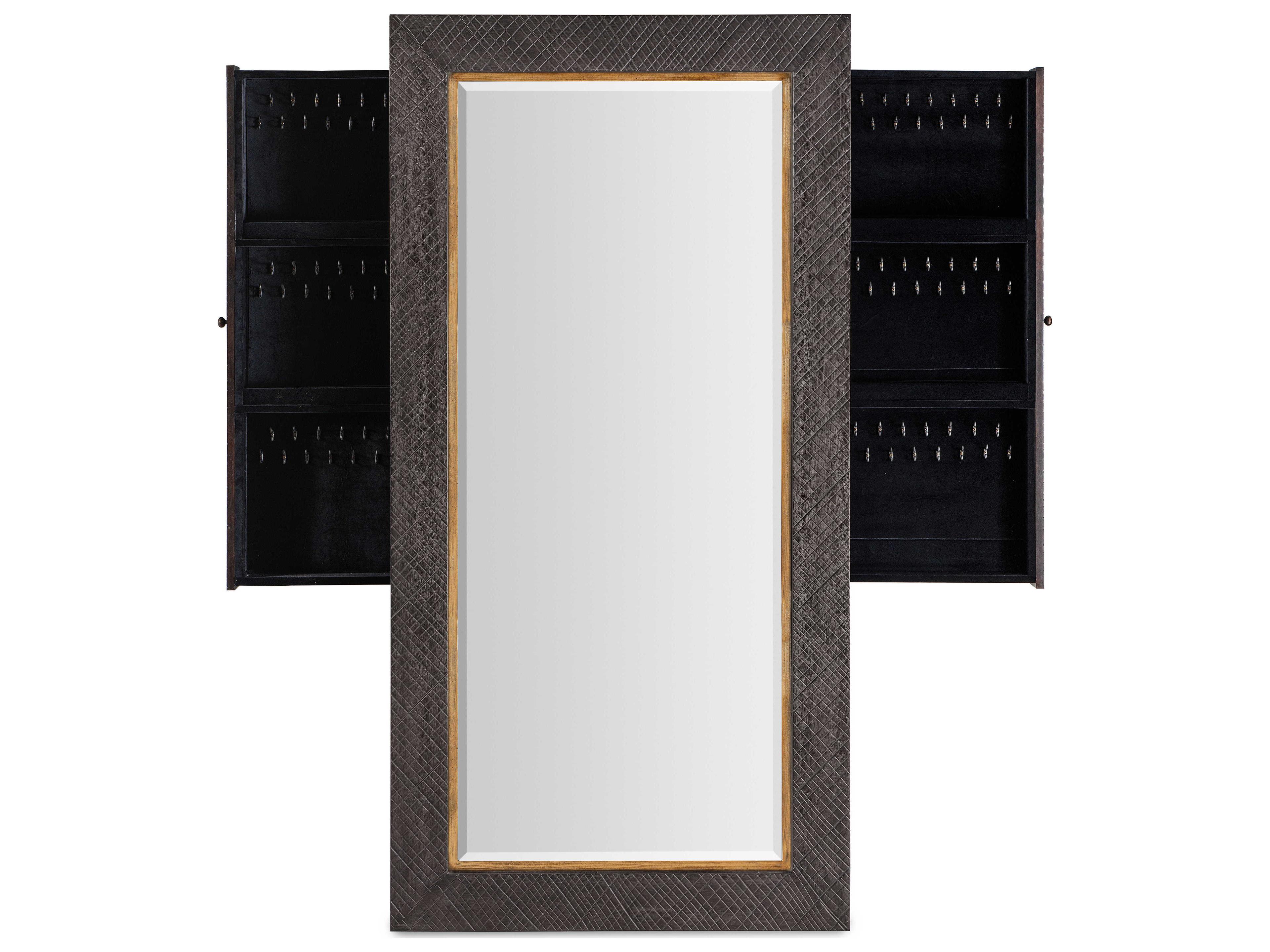 Hooker Furniture Big Sky Rectangular Floor Mirror with Jewelry Storage