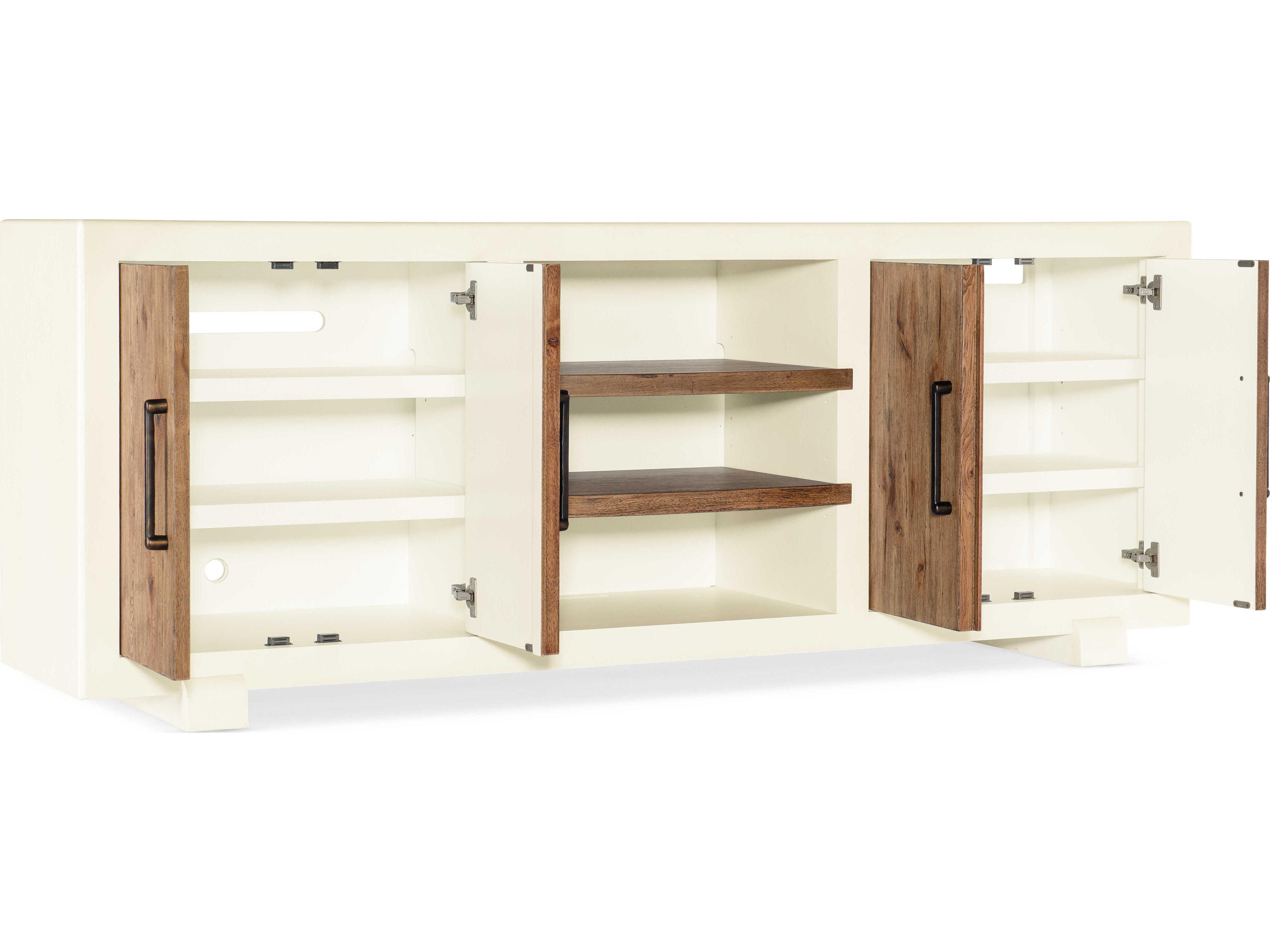 Hooker Furniture Big Sky Tahoe 84" Solid Wood Snow Vintage Natural Media Console