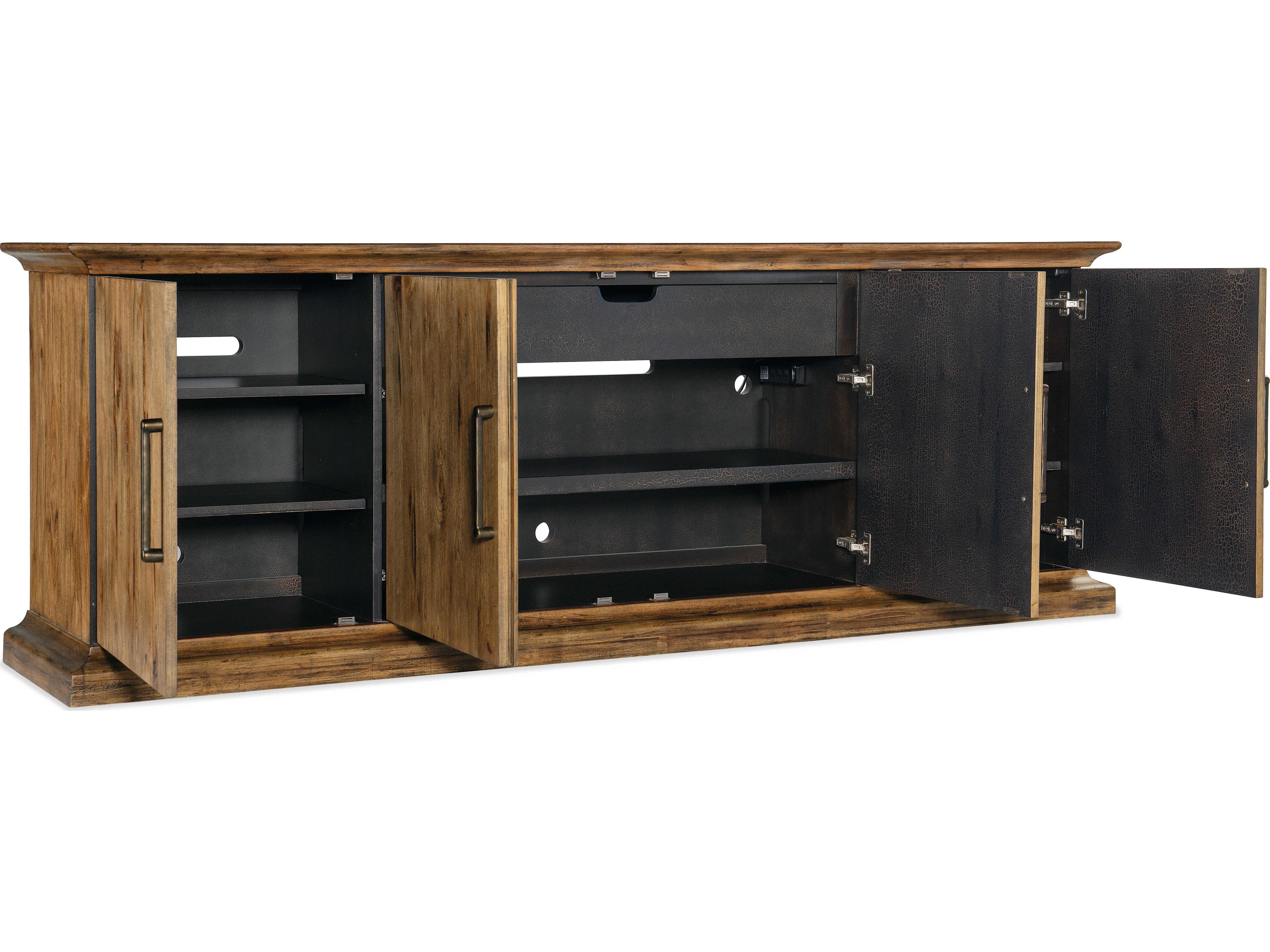 Hooker Furniture Big Sky 90" Solid Wood Vintage Natural Media Console