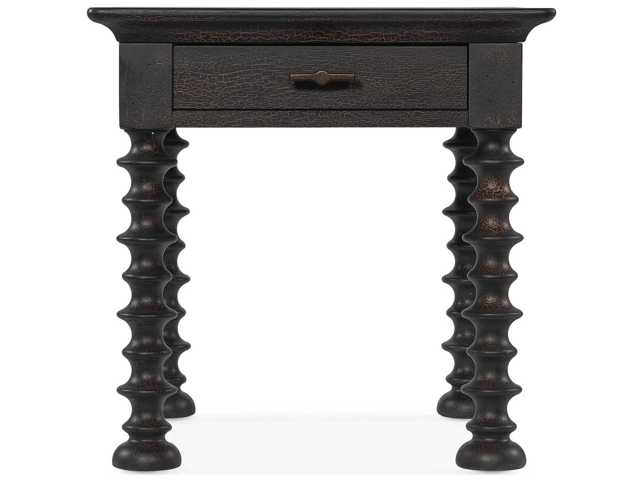 Hooker Furniture Big Sky Rectangular Wood Black End Table