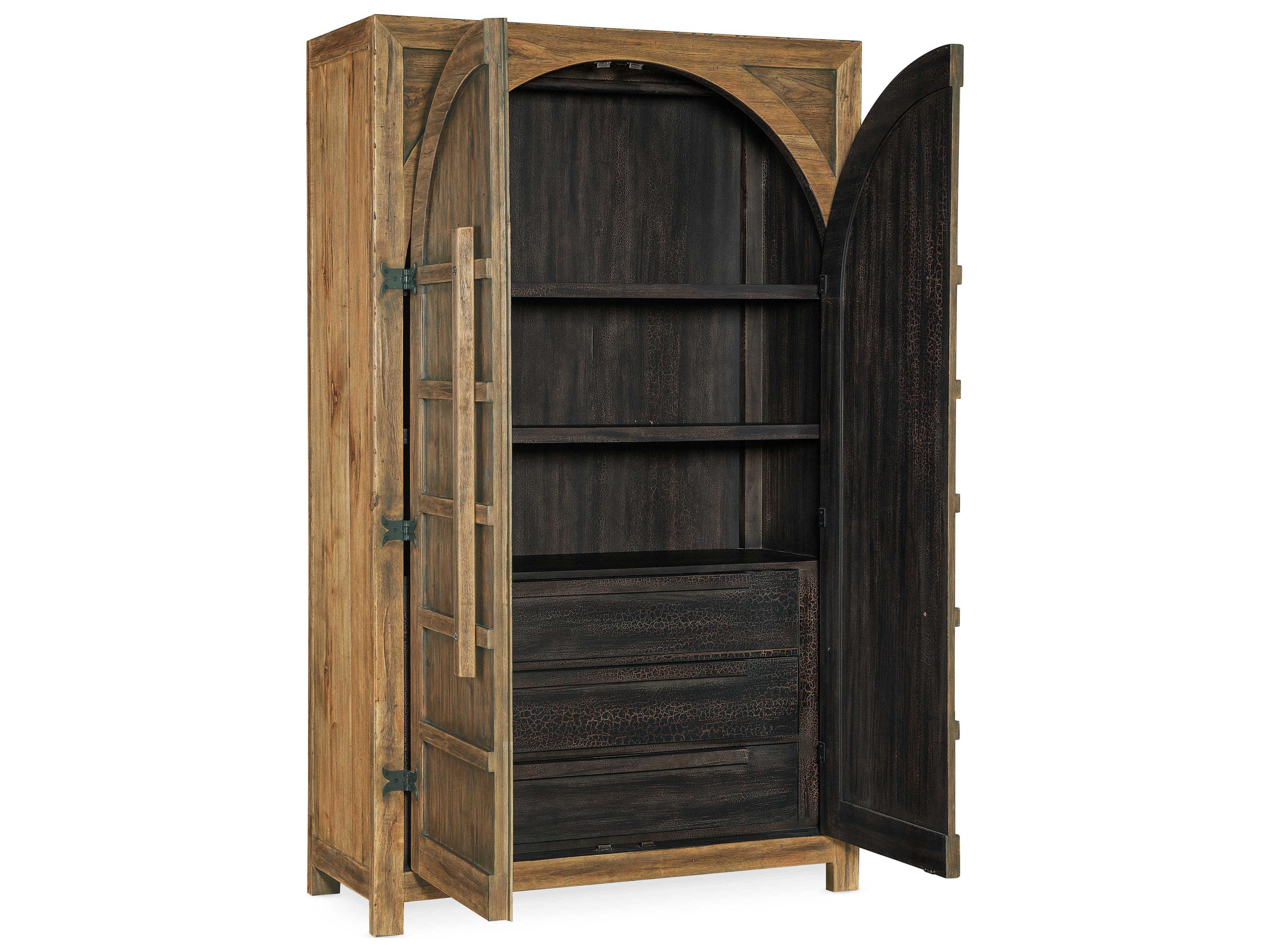 Hooker Furniture Big Sky Vintage Natural Brown Solid Wood Wardrobe Armoire