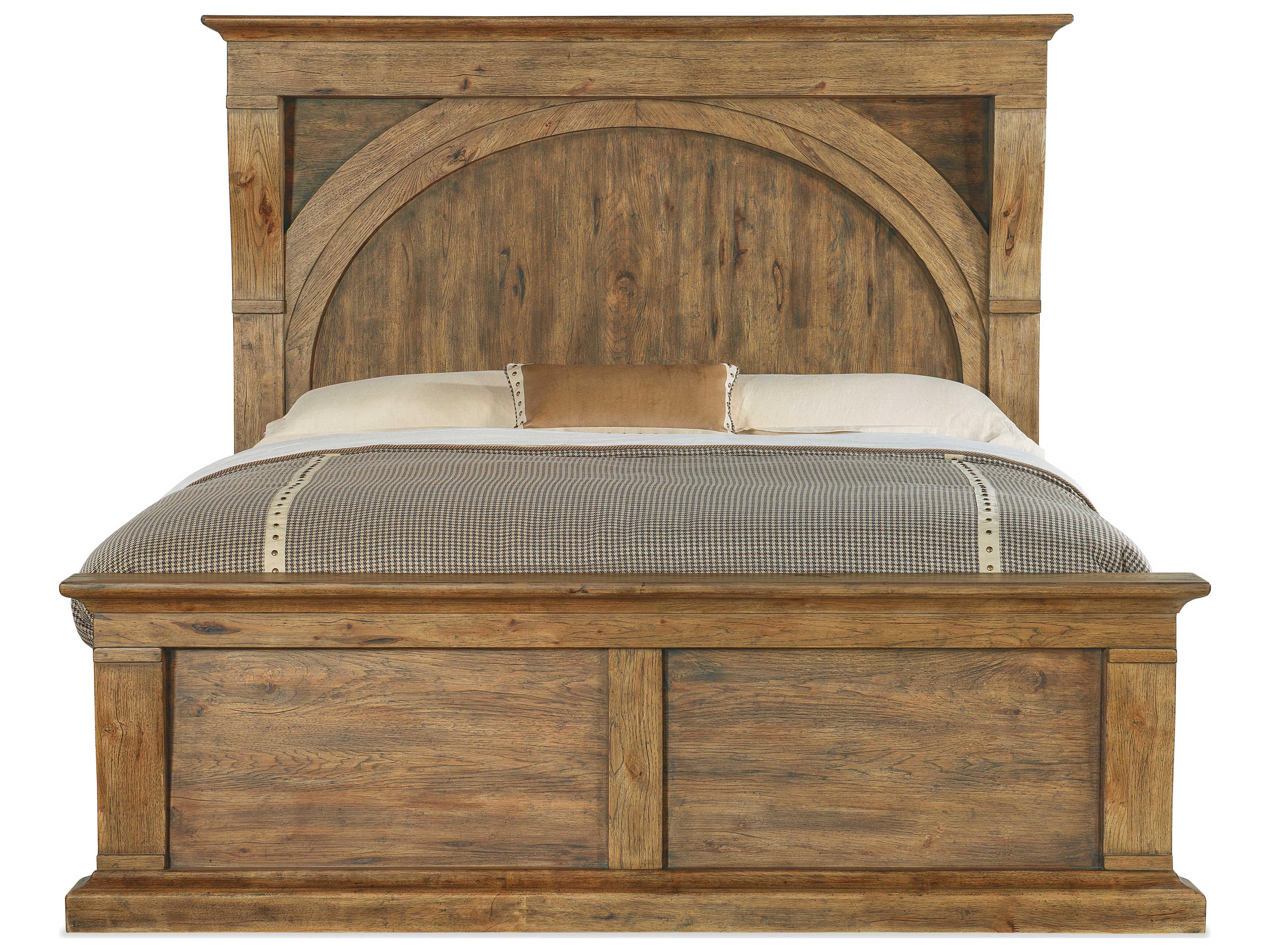 Hooker Furniture Big Sky Vintage Natural Brown Wood California King Panel Bed