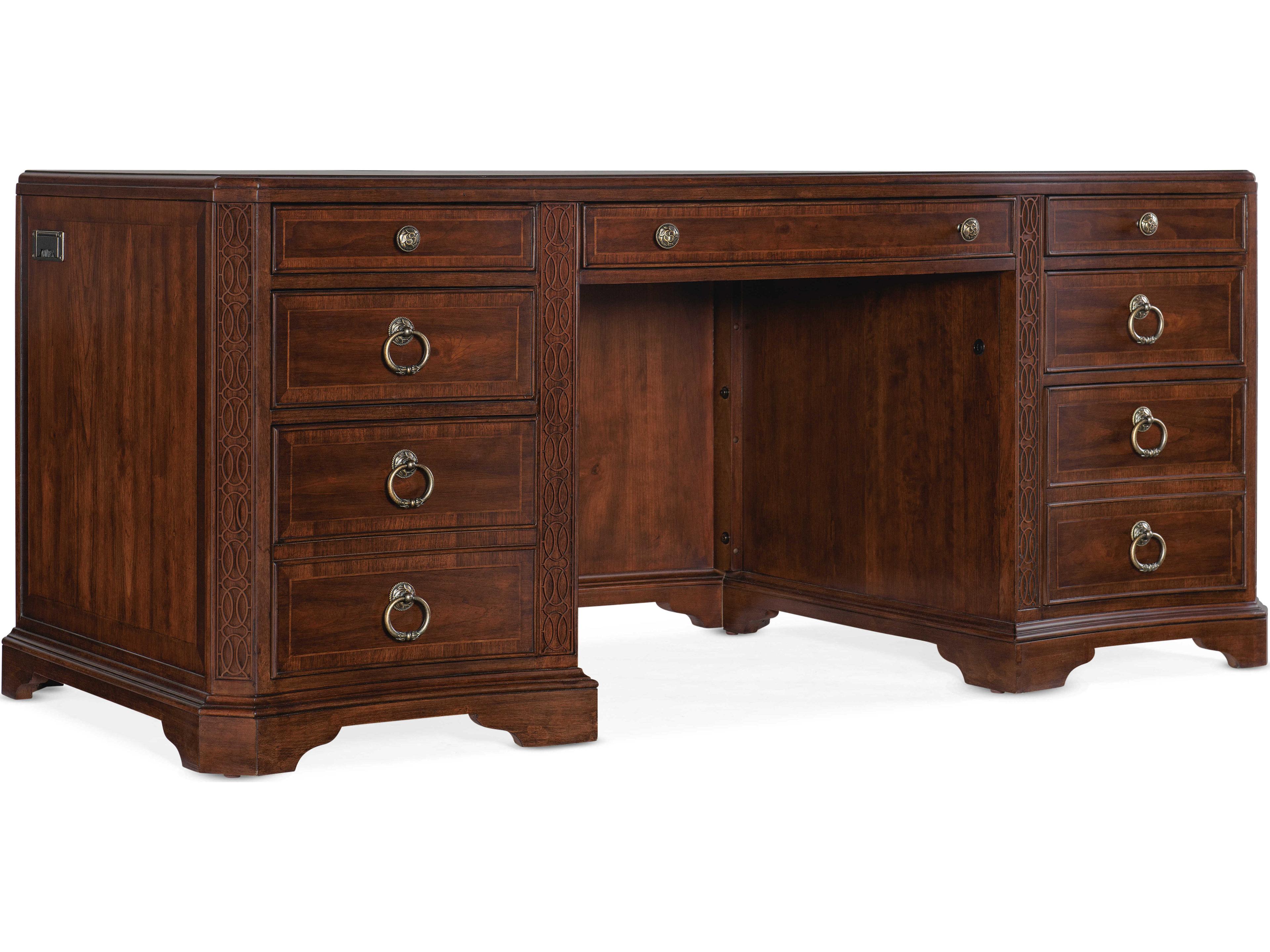 Hooker Furniture Charleston Maraschino Cherry Maple Wood Executive Desk