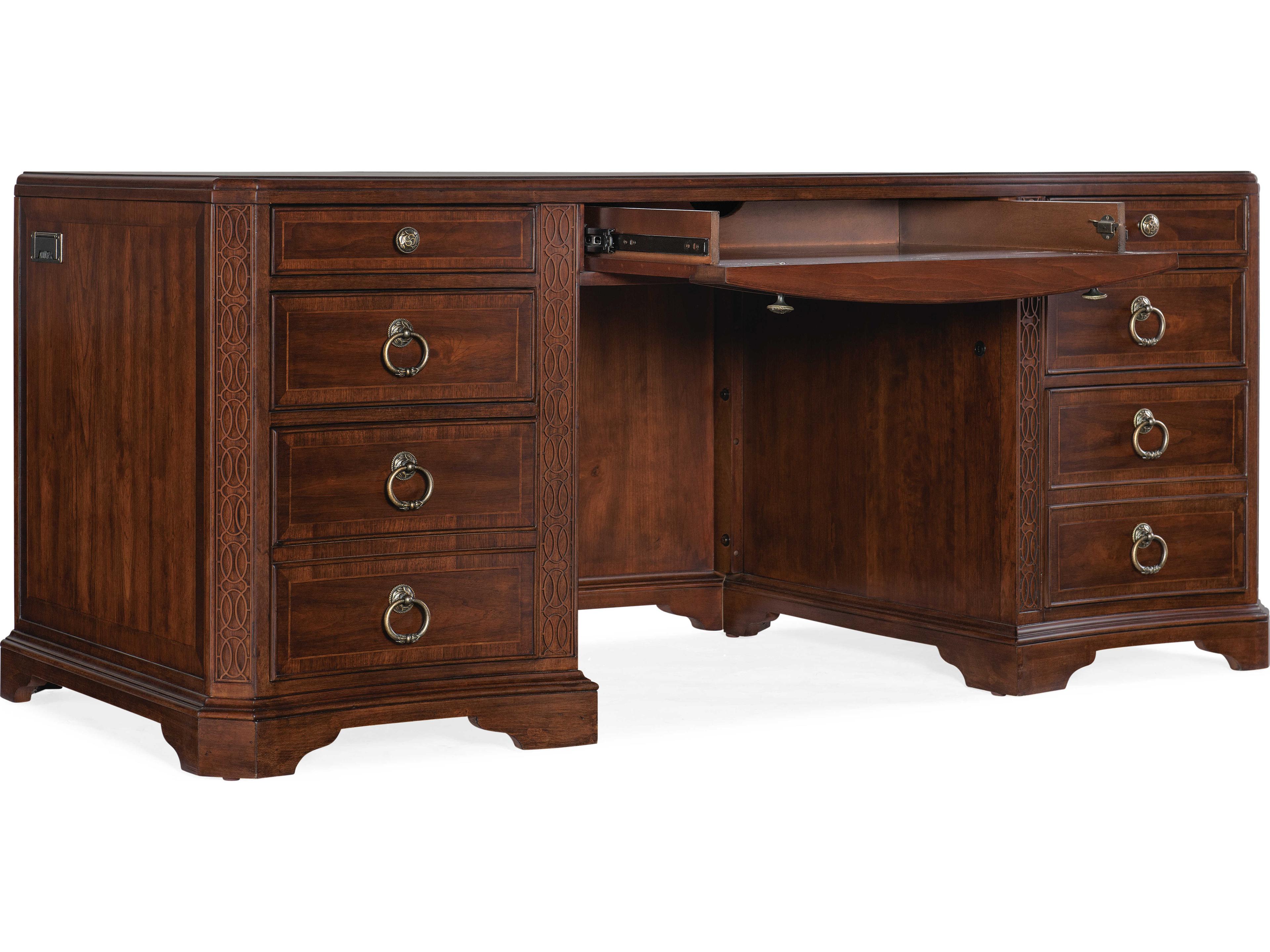 Hooker Furniture Charleston Maraschino Cherry Maple Wood Executive Desk