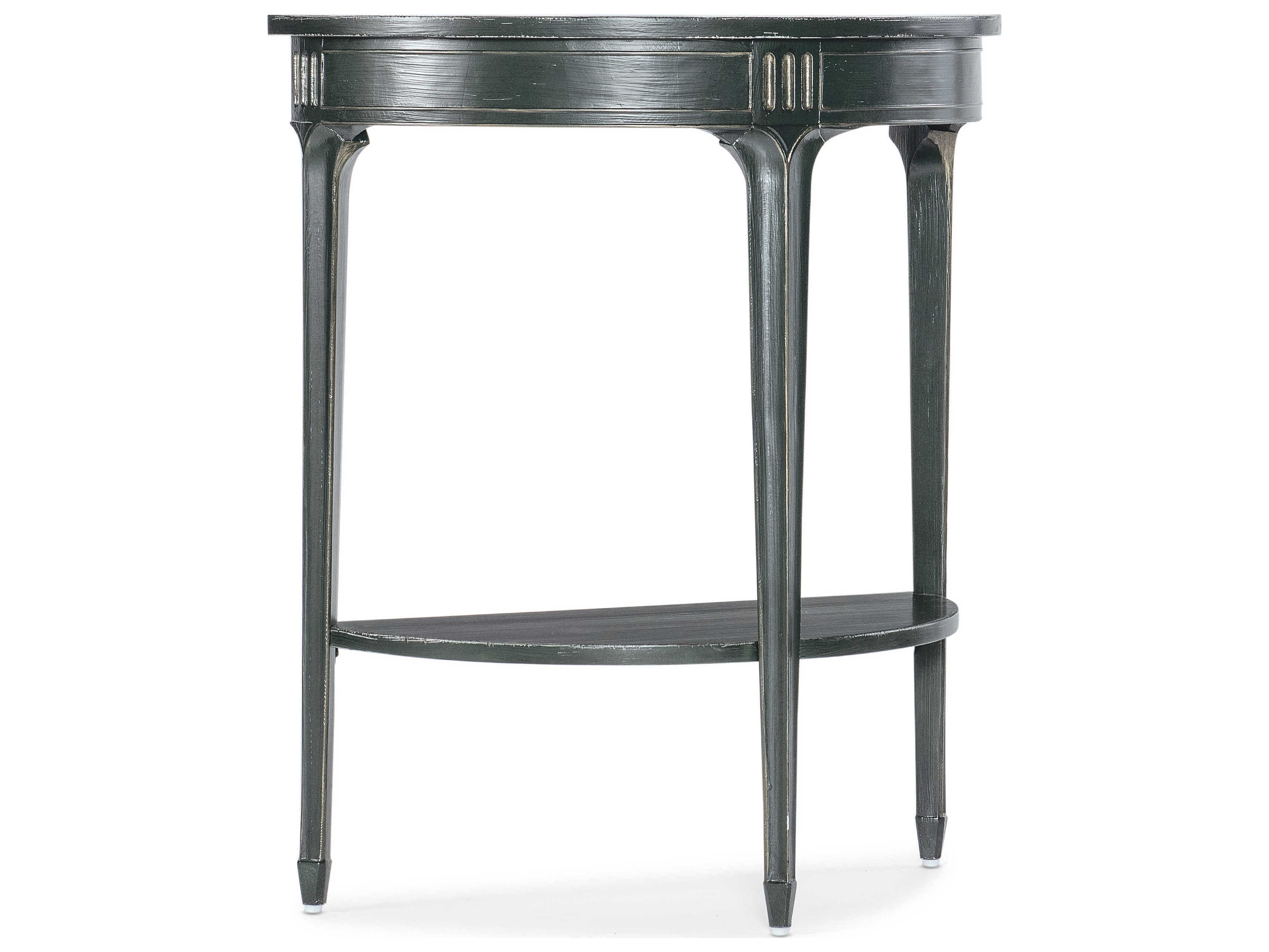 Hooker Furniture Charleston Demilune Faux Stone Green Console Table