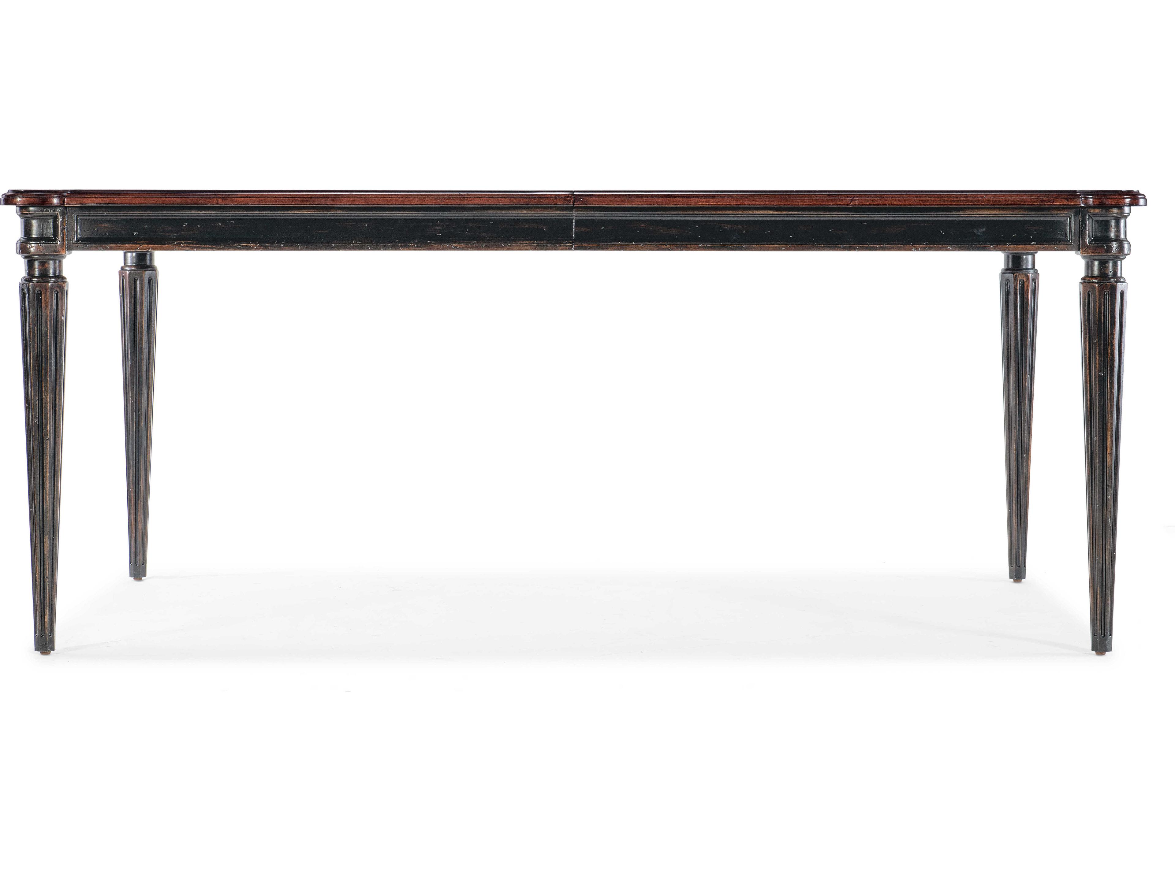 Hooker Furniture Charleston Extendable Rectangular Wood Maraschino Cherry Black Dining Table