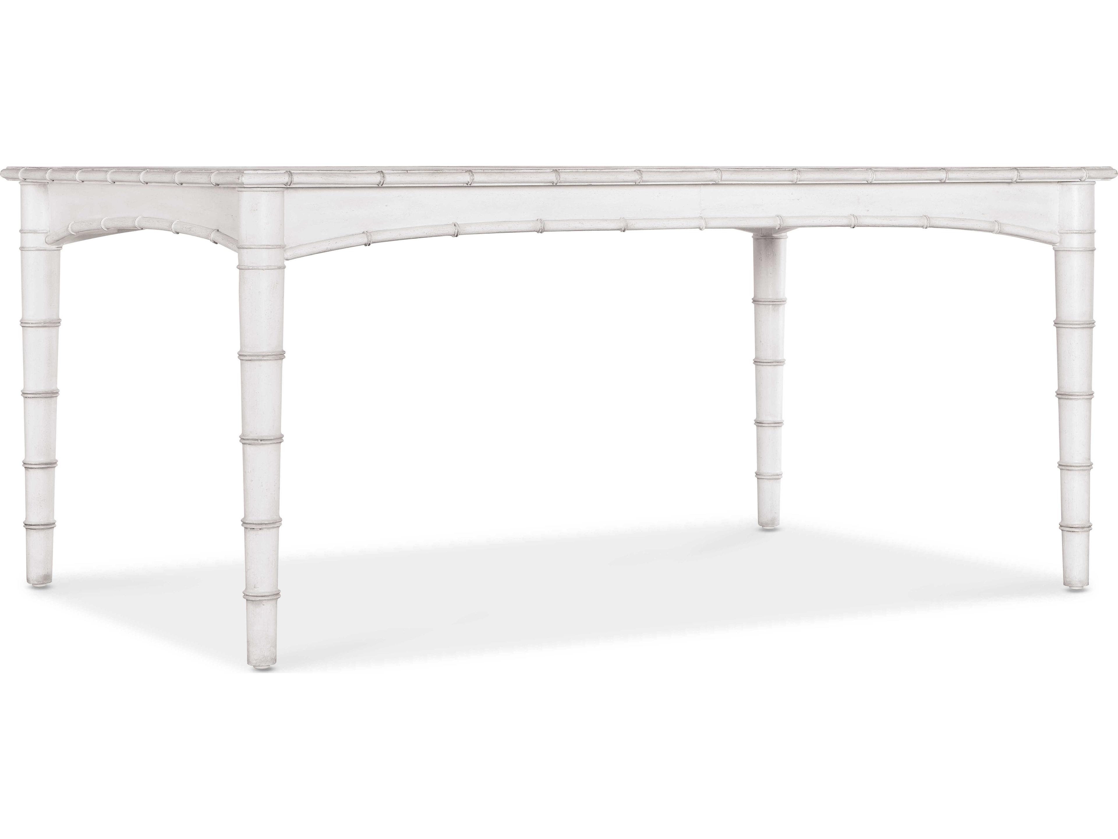 Hooker Furniture Charleston Extendable Rectangular Wood White Heron Dining Table