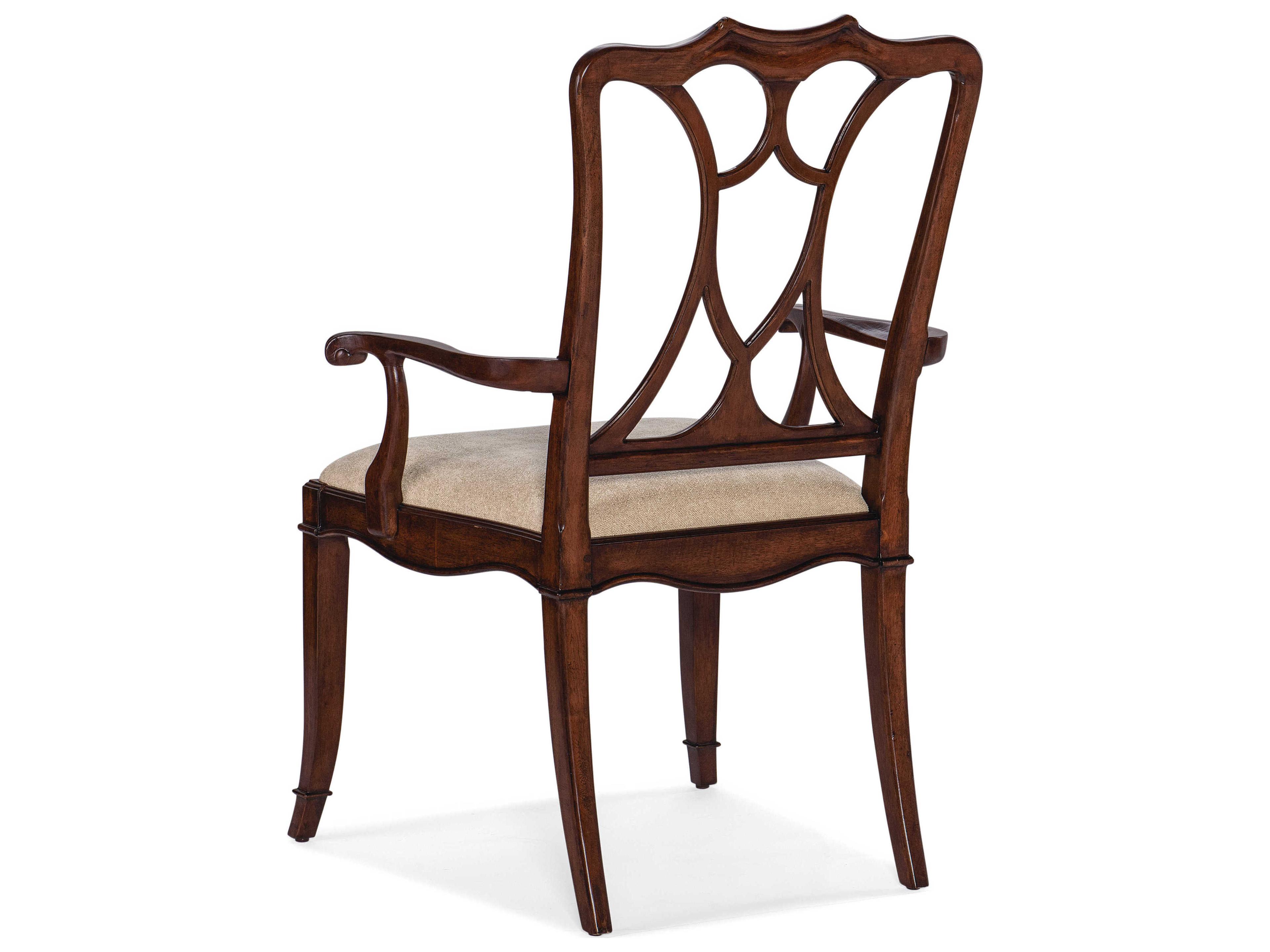 Hooker Furniture Charleston Cherry Wood Upholstered Arm Dining Chair