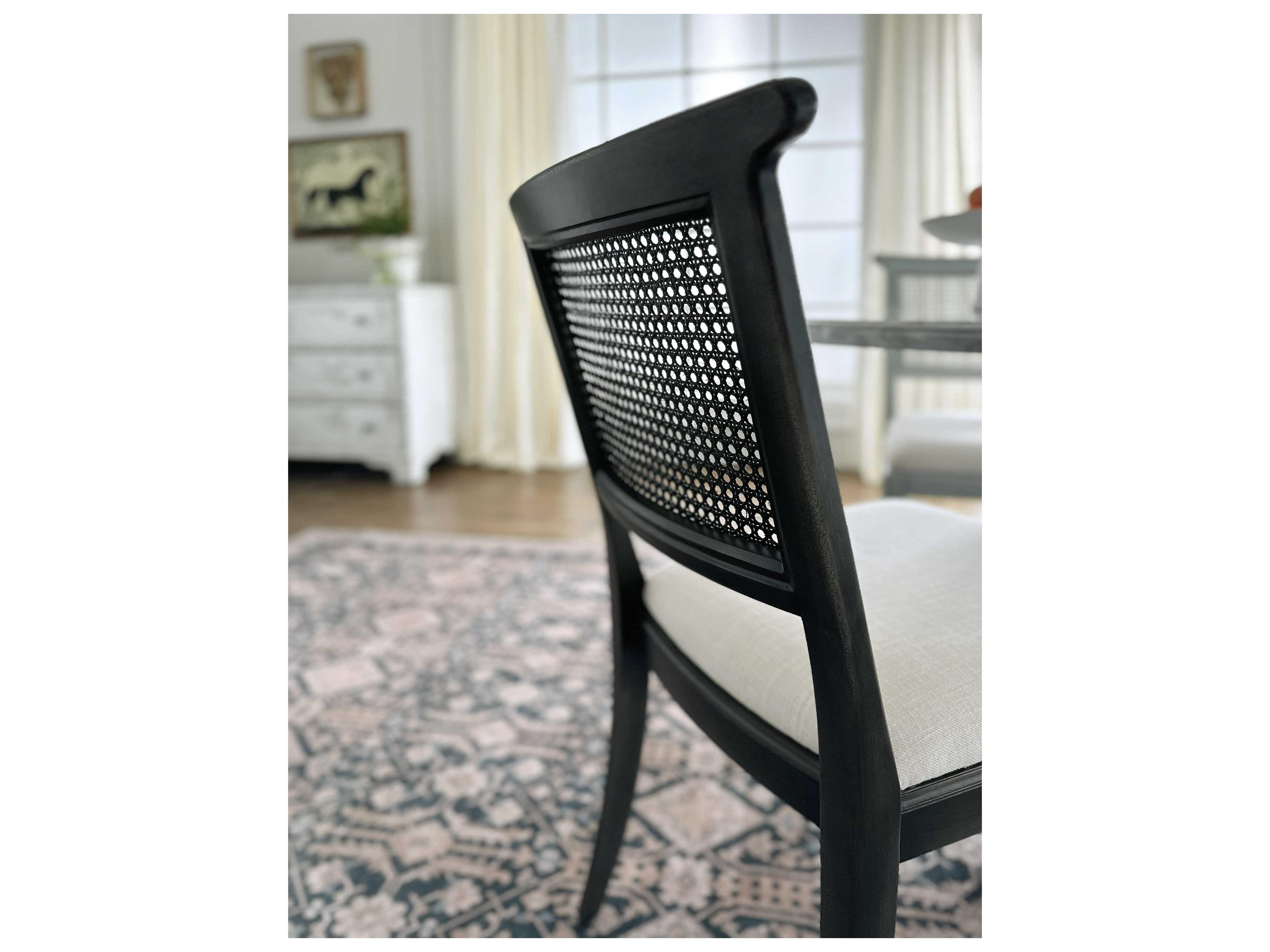 Hooker Furniture Charleston Black Upholstered Side Dining Chair