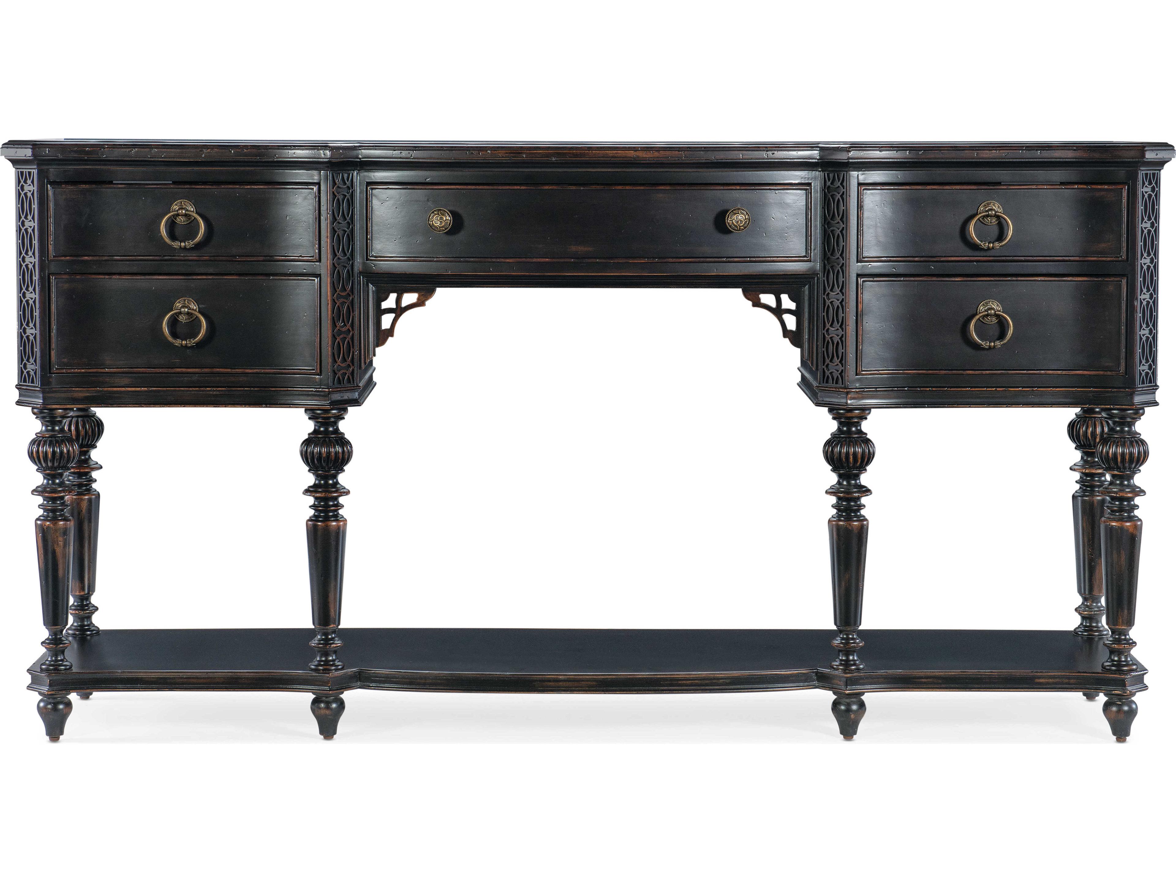 Hooker Furniture Charleston 74" Cherry Wood Black Sideboard