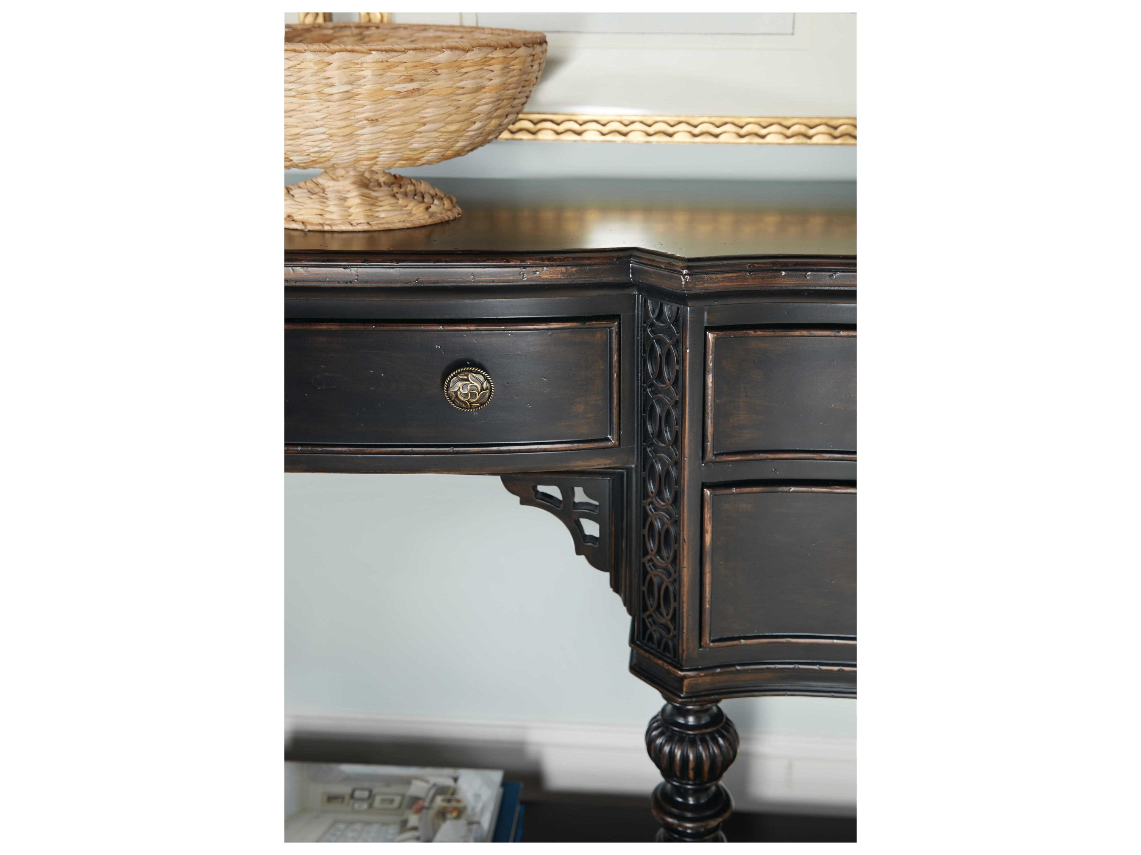 Hooker Furniture Charleston 74" Cherry Wood Black Sideboard