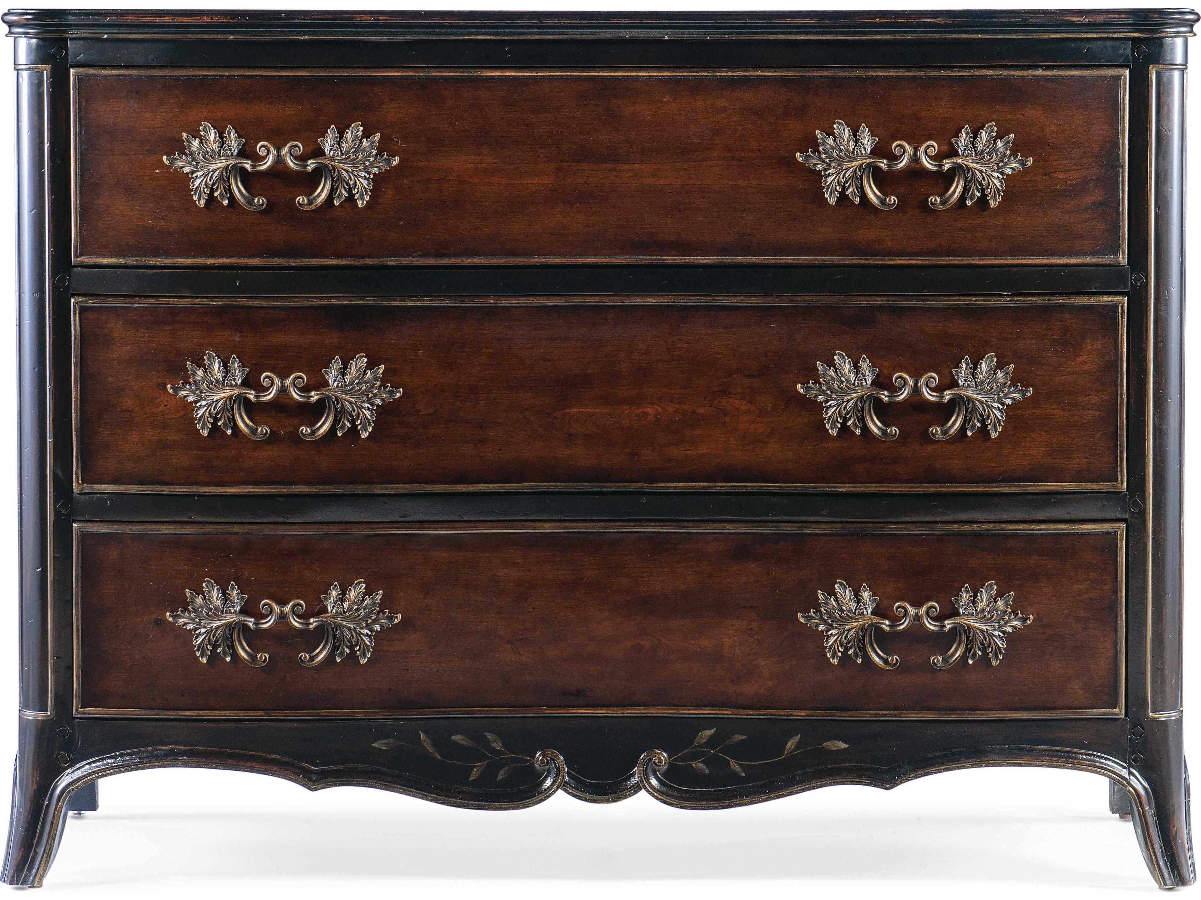 Hooker Furniture Charleston 3-Drawers Black Cherry Maraschino Wood Accent Chest